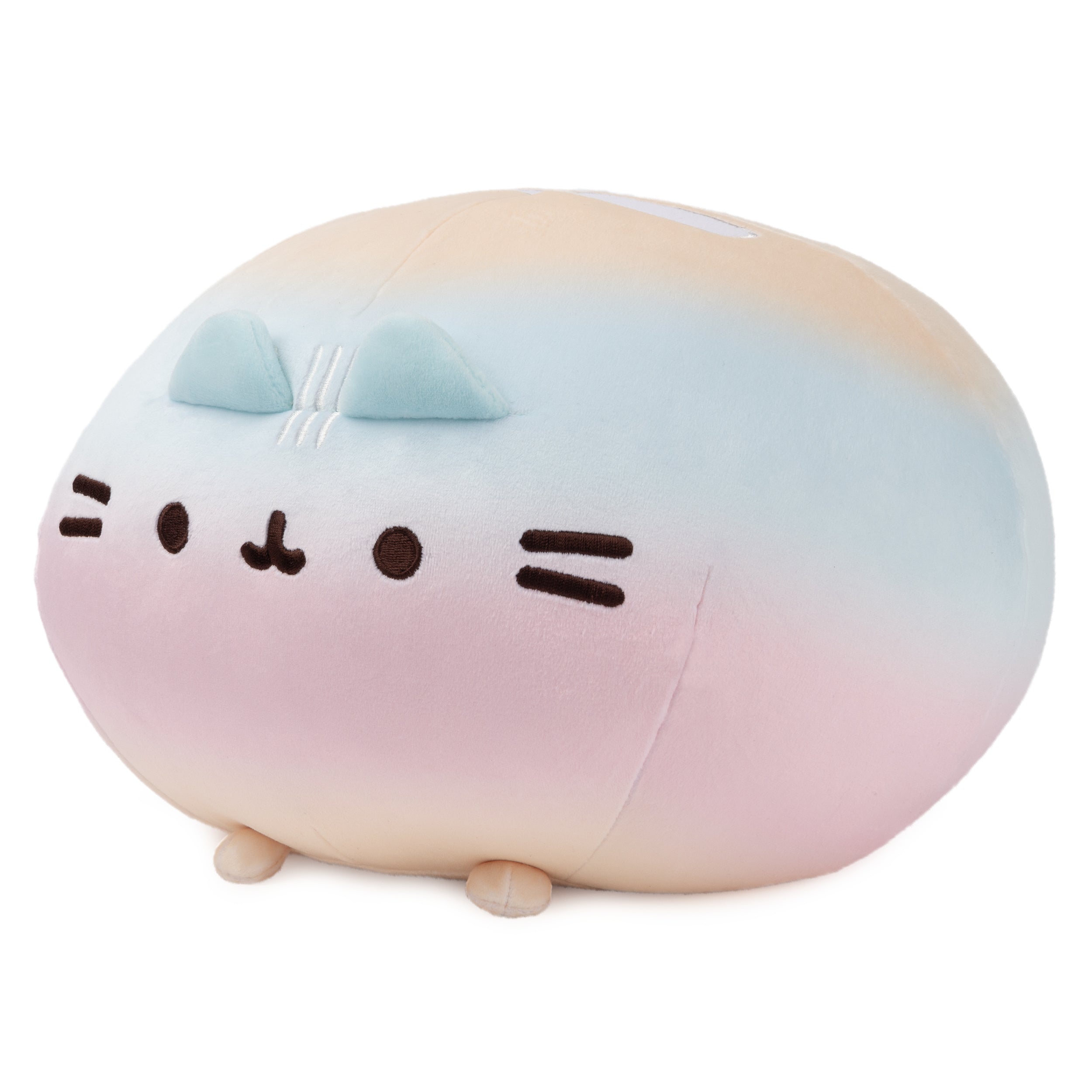 GUND Pusheen Rainbow Round Pusheen Squisheen Plush, Squishy Stuffed Animal for Ages 8 and Up, Rainbow, 11”