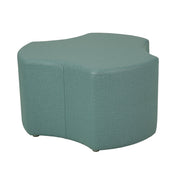 Pro Series Upholstered Cog Ottoman 18" Height - Sky Blue Crosshatch