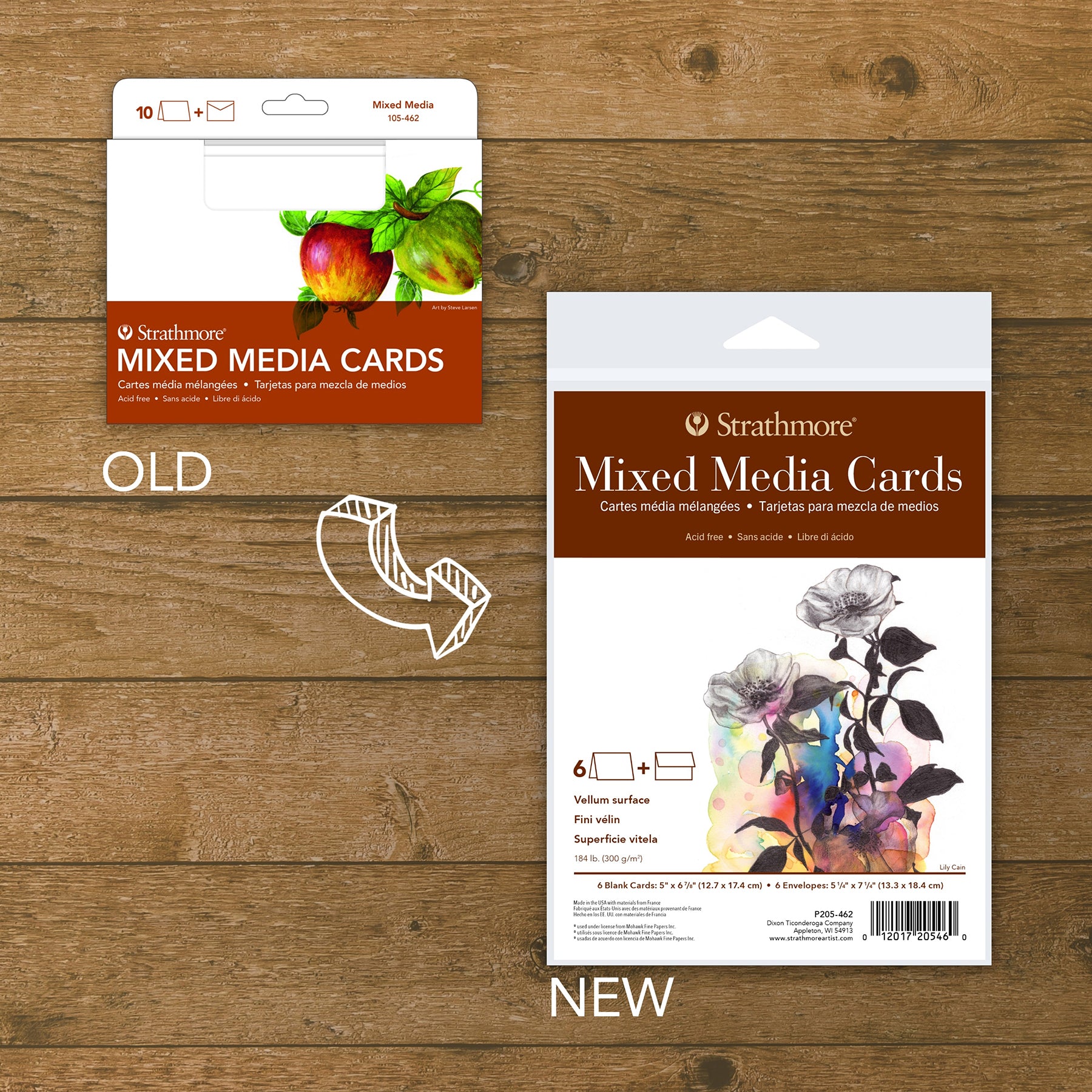 400 Series Mixed Media Cards & Envelopes, Full Size, 5x6.875 inch, 6 Pack