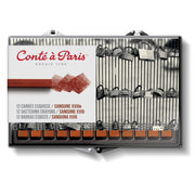 Carrés Esquisse Sketching Crayons, Sanguine (2450), Set of 12