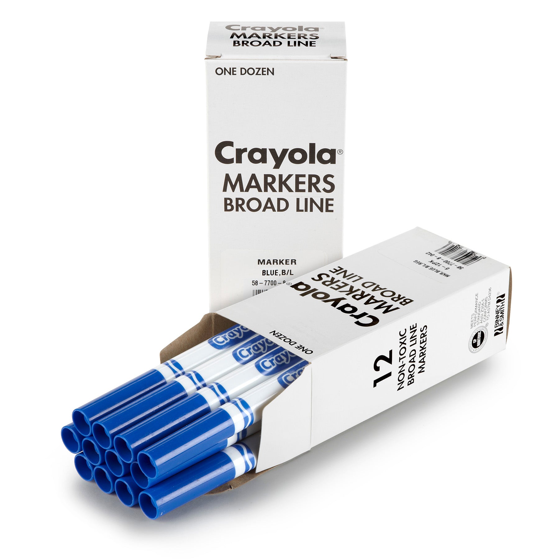 Bulk Markers, Conical Tip, Blue, 12 Count