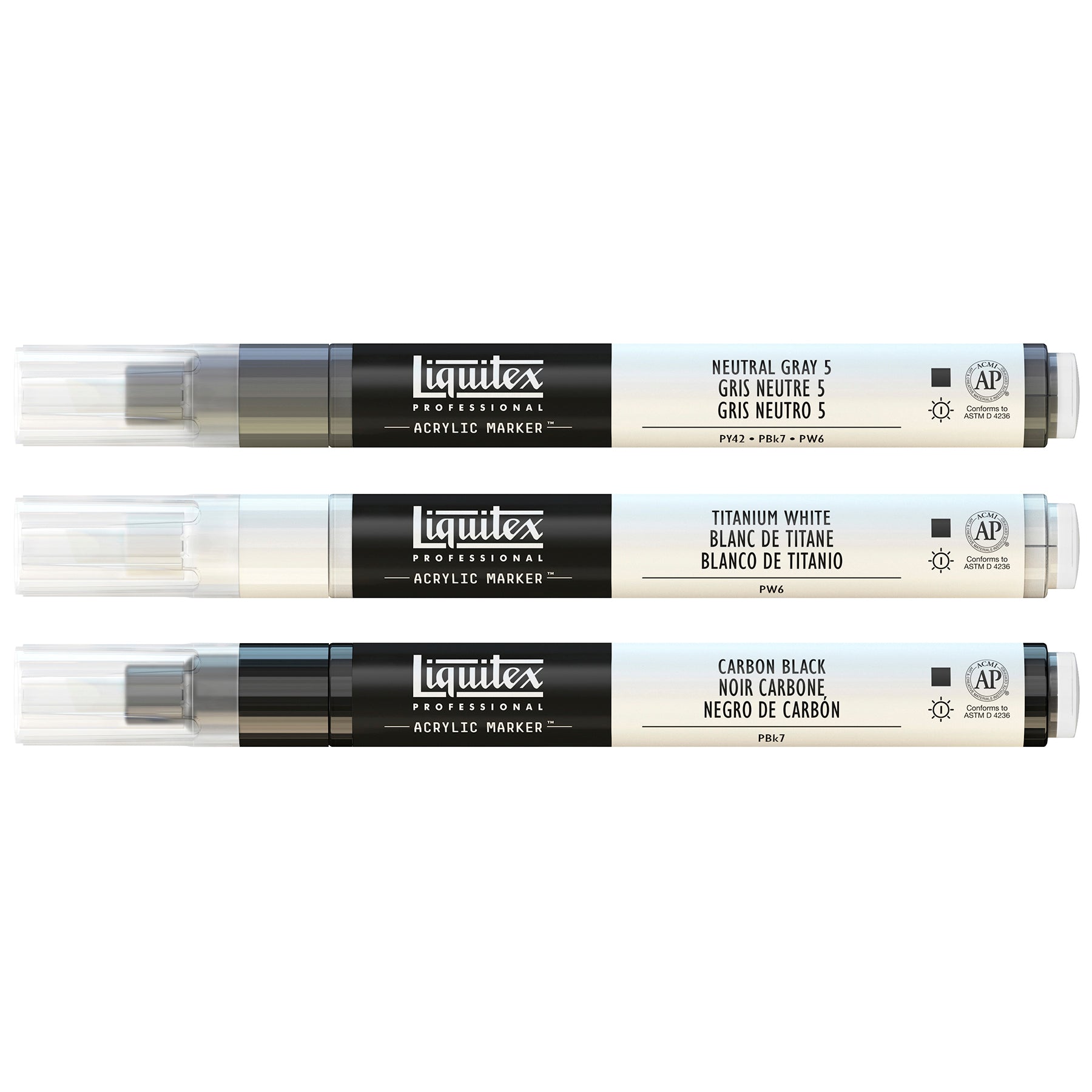 LQ Paint Marker Fine 3 Set - Monochromes