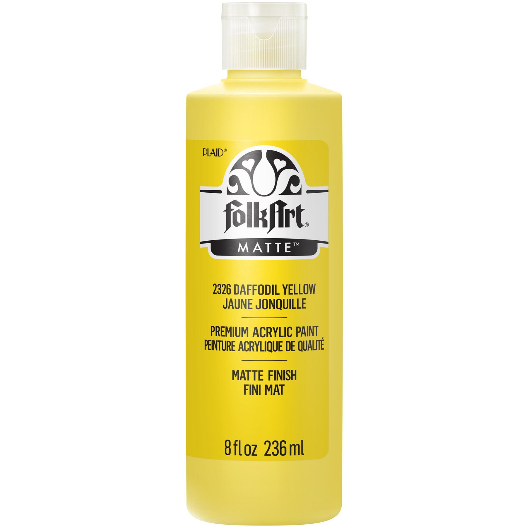 Acrylic Paint Matte, 8oz., Daffodil Yellow
