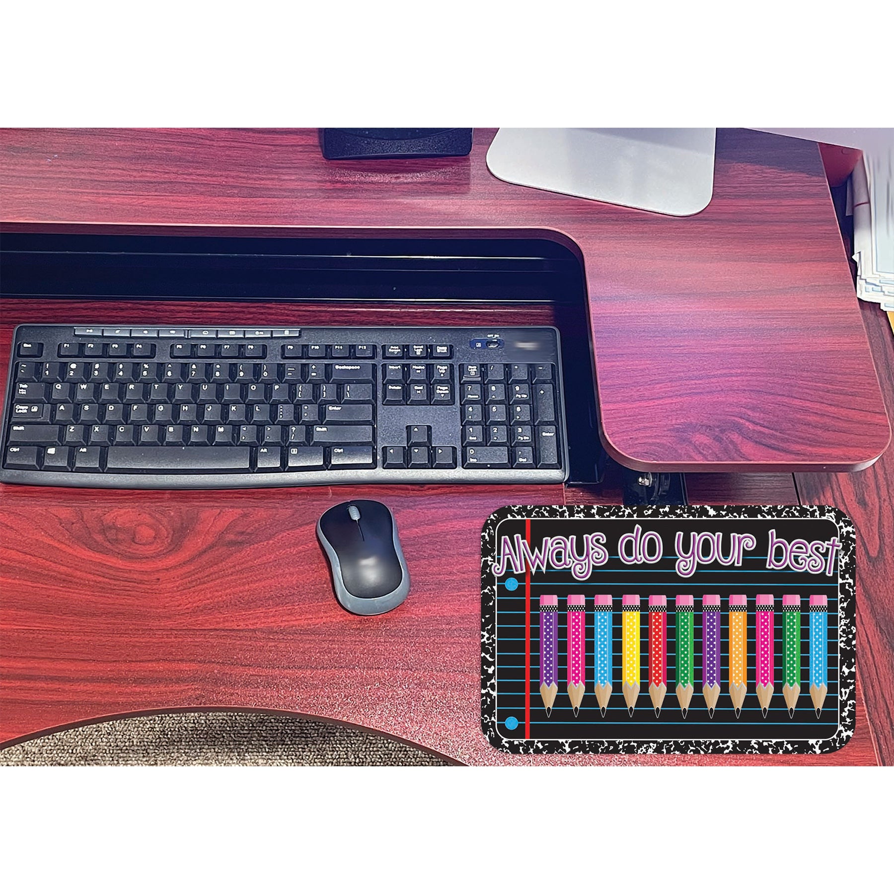 The Original Fun Mat® Computer Mouse Pad, 11.75x8 in, Always Do Your Best, Composition, Pencils