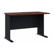 Bush Business Furniture Series A 48W Desk in Hansen Cherry and Galaxy - 47.52" Width x 26.81" Depth x 29.66" Height