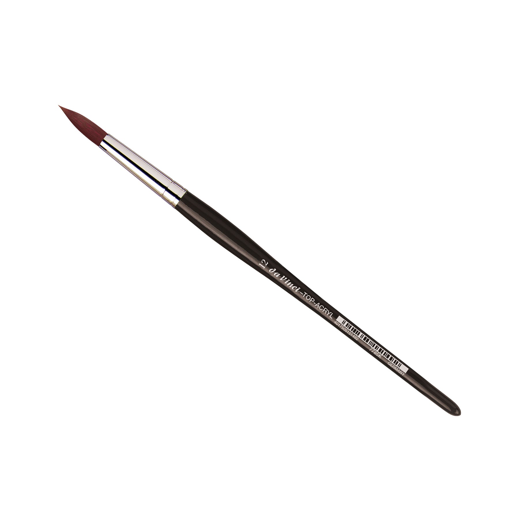 TOP-ACRYL Red-Brown Brush, Synthetic, Acrylic & Oil, Round, Series 7785K, Size 12