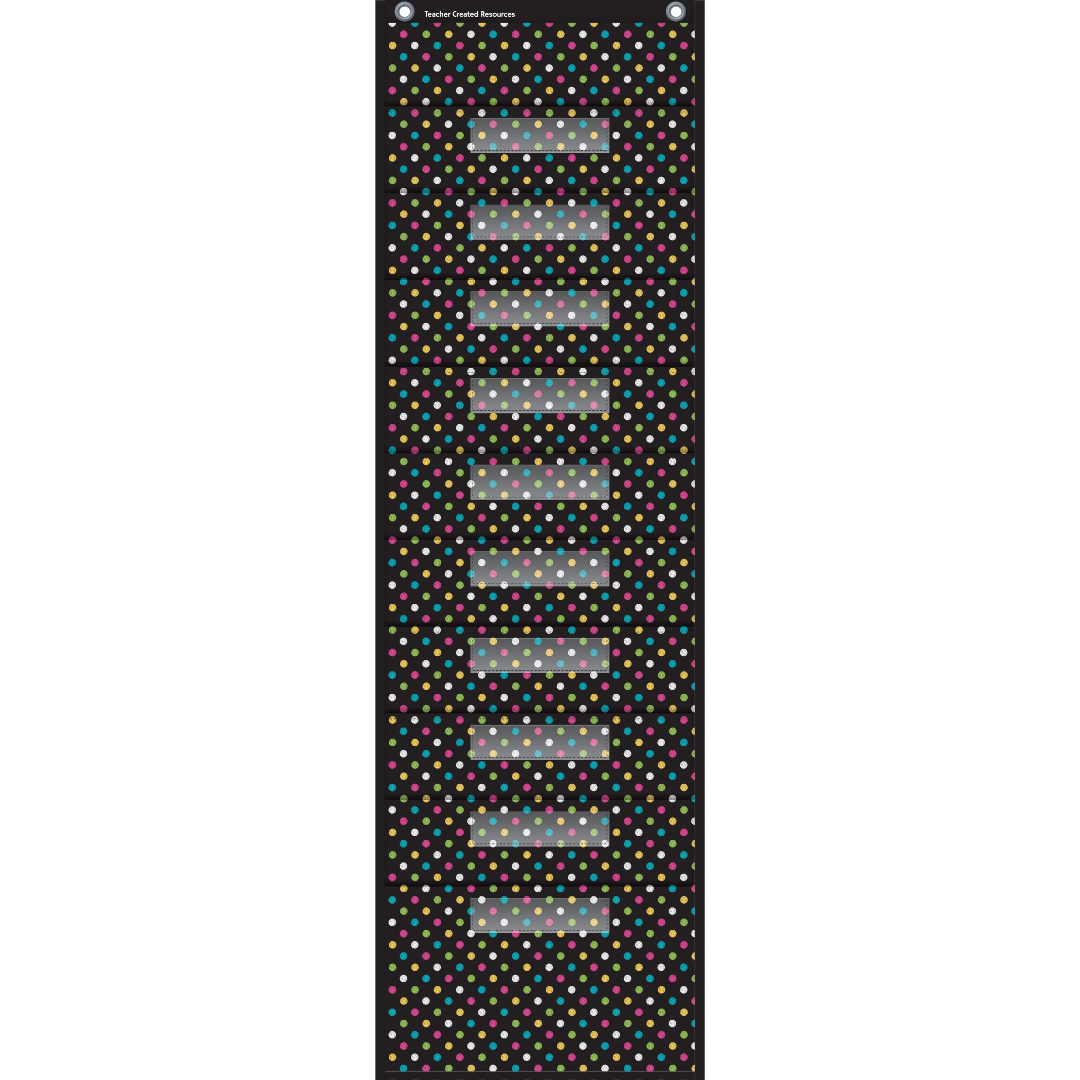 Chalkboard Brights 10 Pocket File Storage Pocket Chart (14" x 58")