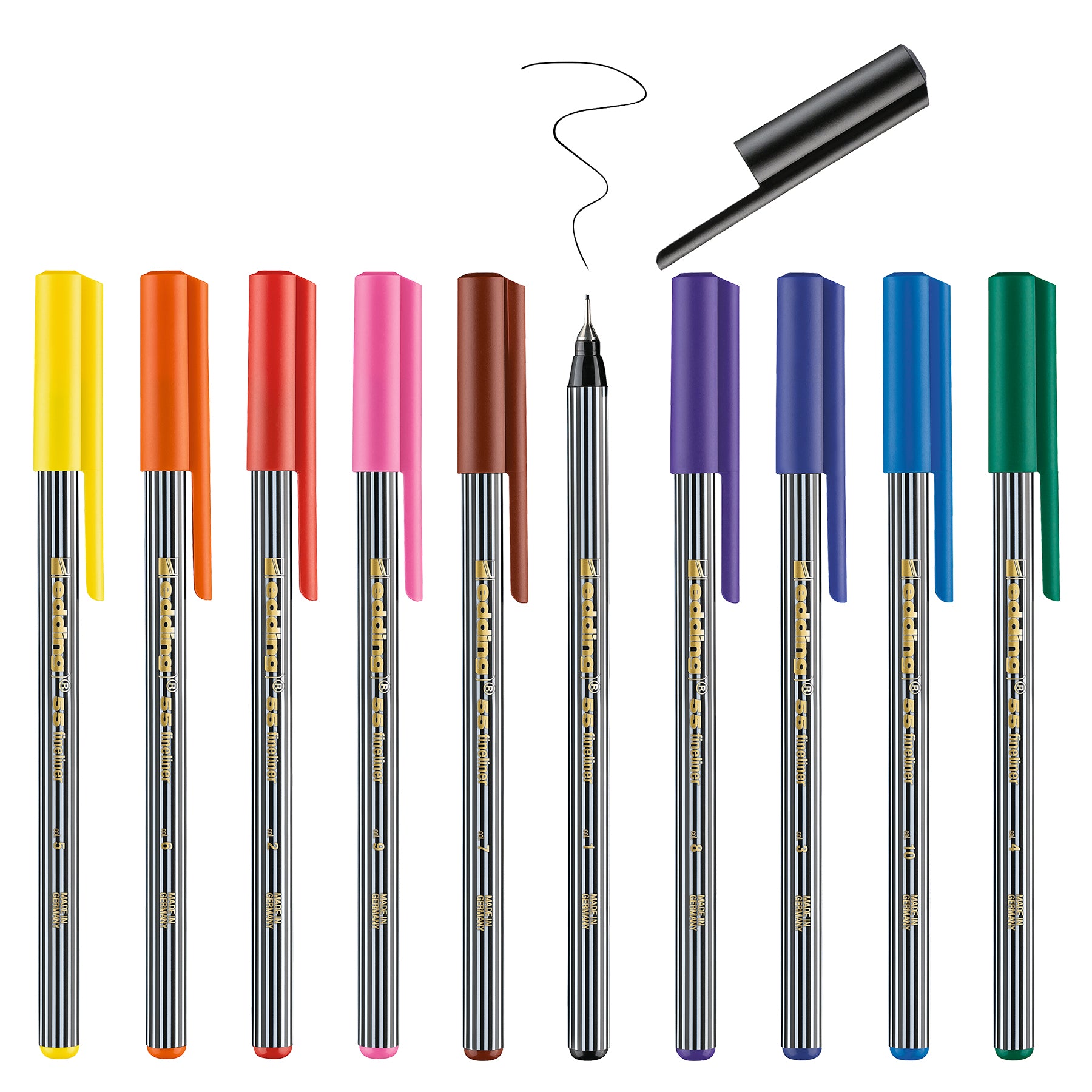edding 55 Fineliner - Metal Box of 10 - Assorted
