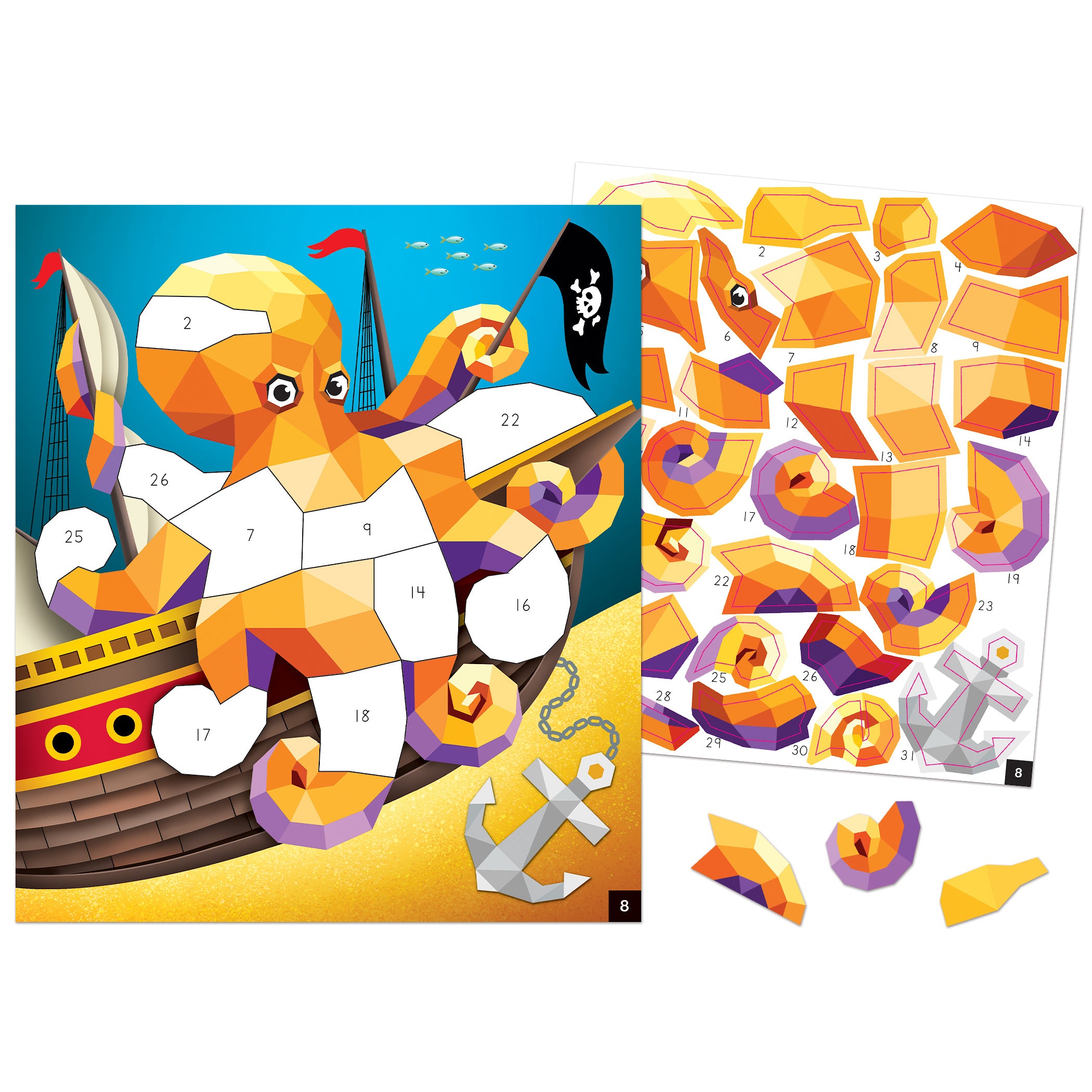 Ocean Life Modern Mosaics Stick to the Numbers