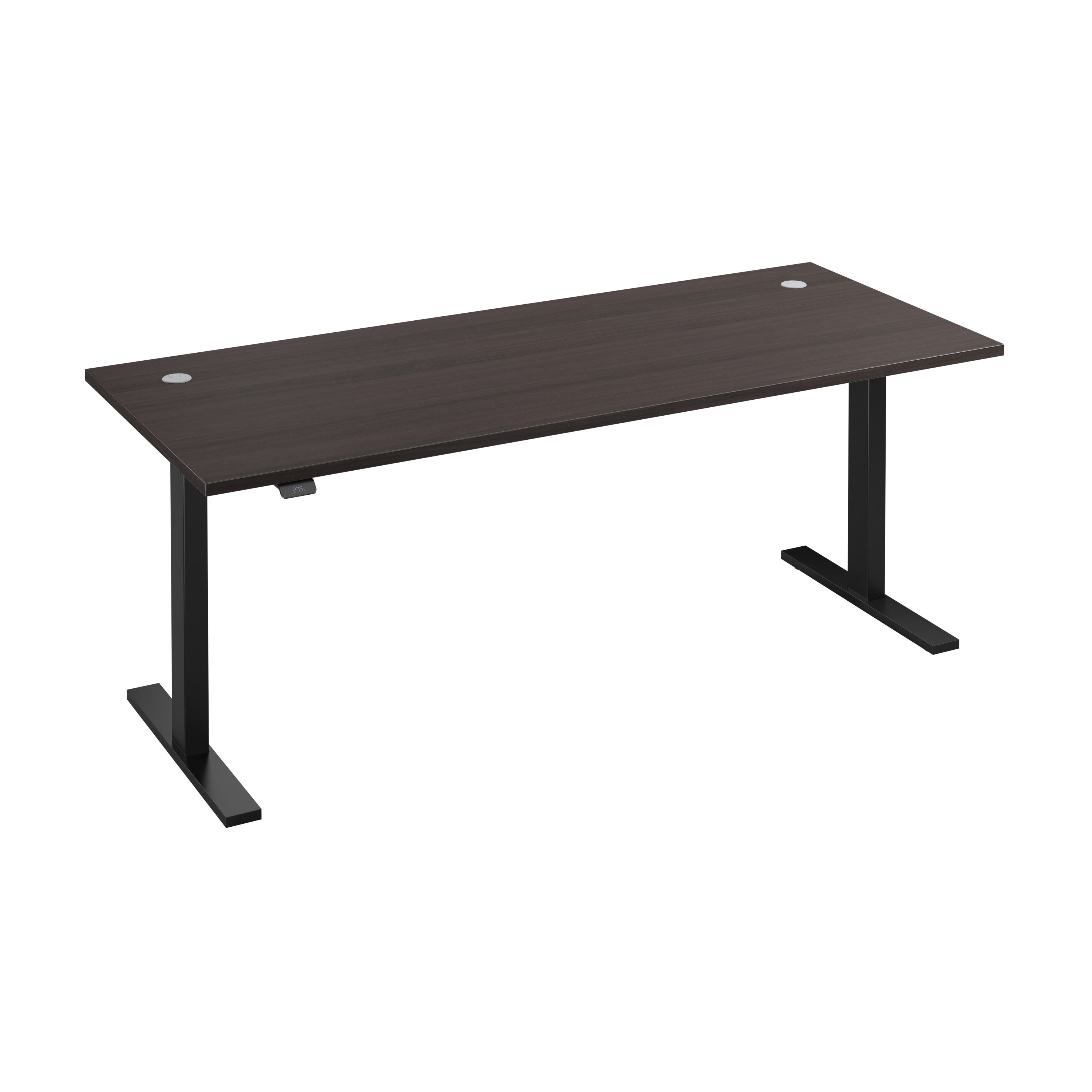 Bush Business Furniture Move 60 Series 72W x 30D Electric Height Adjustable Standing Desk in Storm Gray with Black Base - 71.02" Width x 29.37" Depth x 47.69" Height