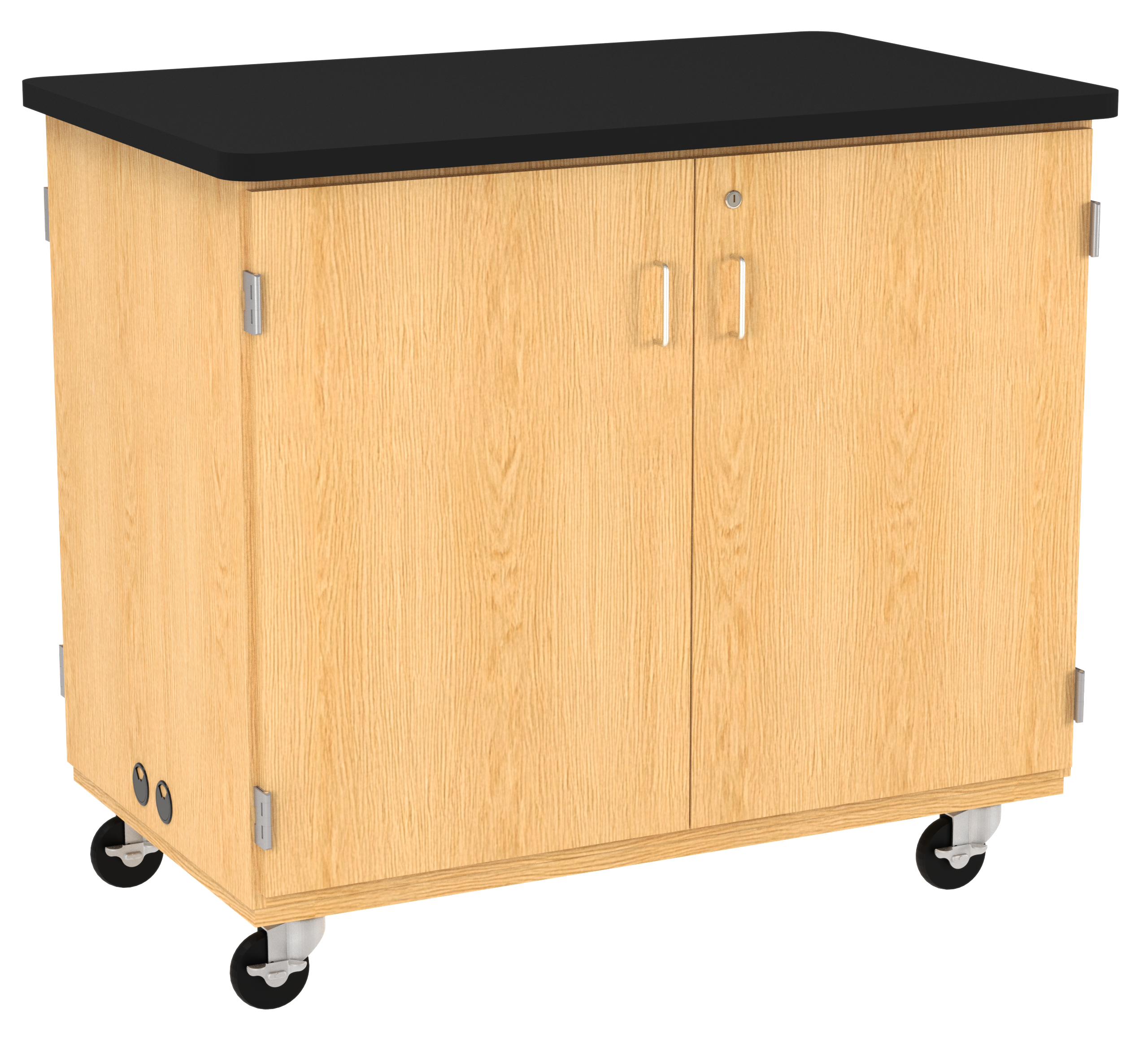 Perpetulab Mobile Microscope Cabinet - Red Oak, 48"W x 30"D x 42"H