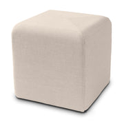 Jaxx Monroe Square Foam Ottoman with Stain Resistant Performance Fabric, Small (18 x 18), Mist Light Grey