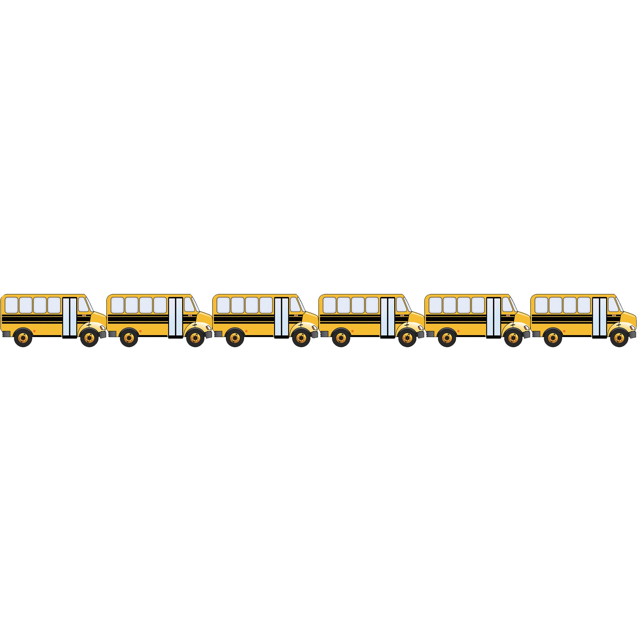 Border - 12 Strips Ea. 3"x36" - School Bus Die-Cut