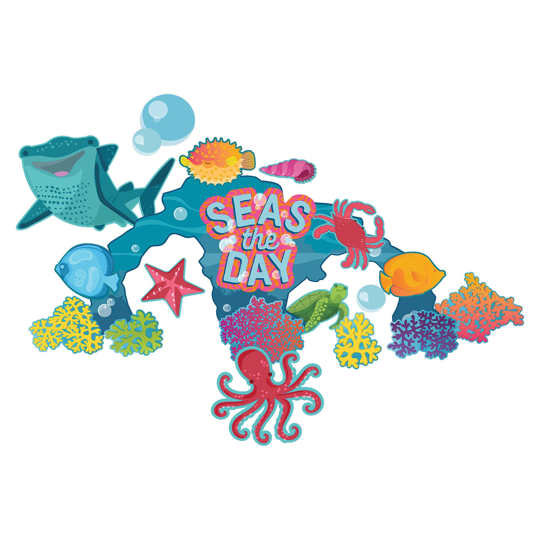 Seas the Day Bulletin Board Set, 42 Pieces