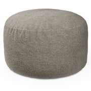 Jaxx Saxx Shearling Faux-Lamb 4 Ft Large Round Bean Bag for Modern Interior Design (Smoke)