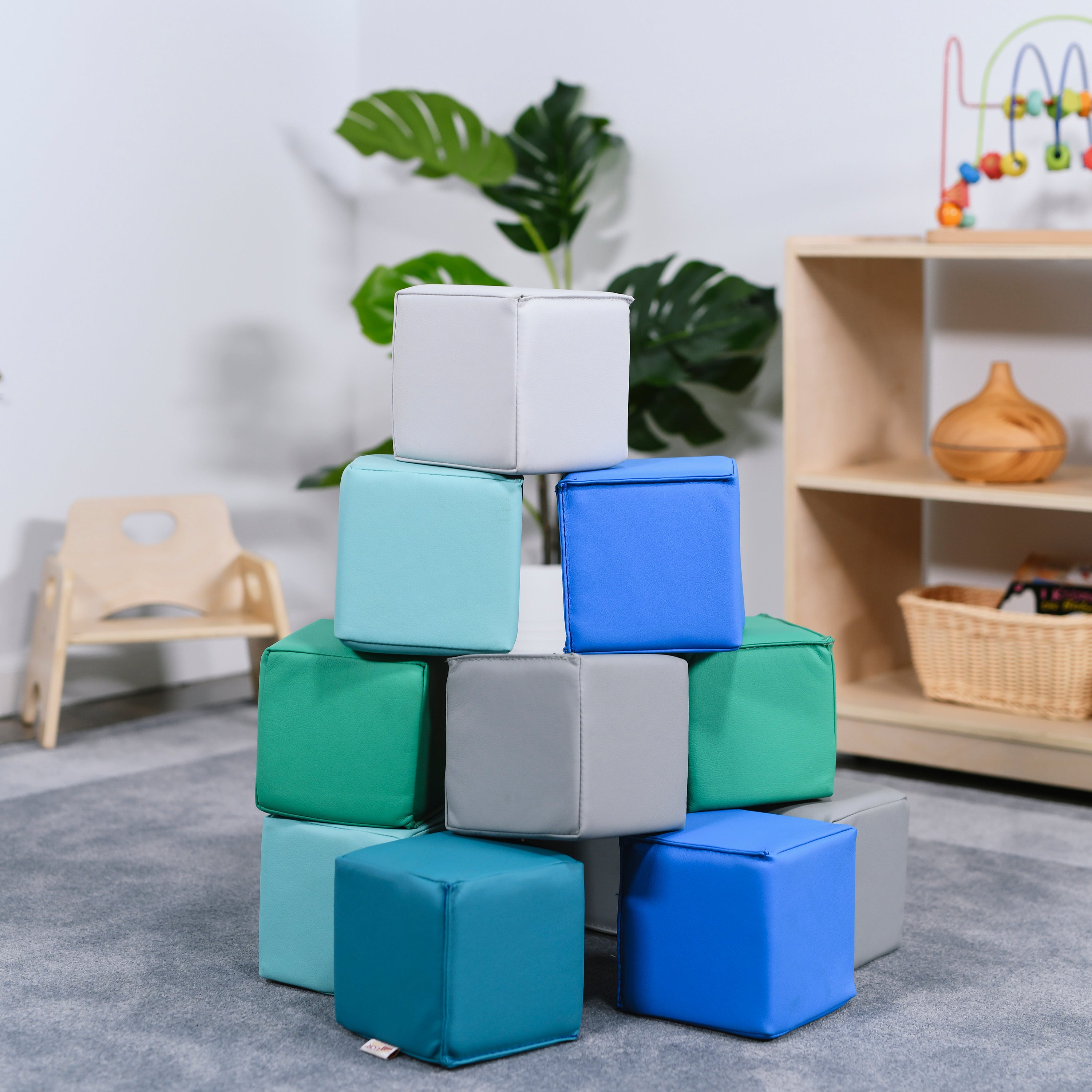 SoftZone Patchwork Toddler Blocks - Contemporary