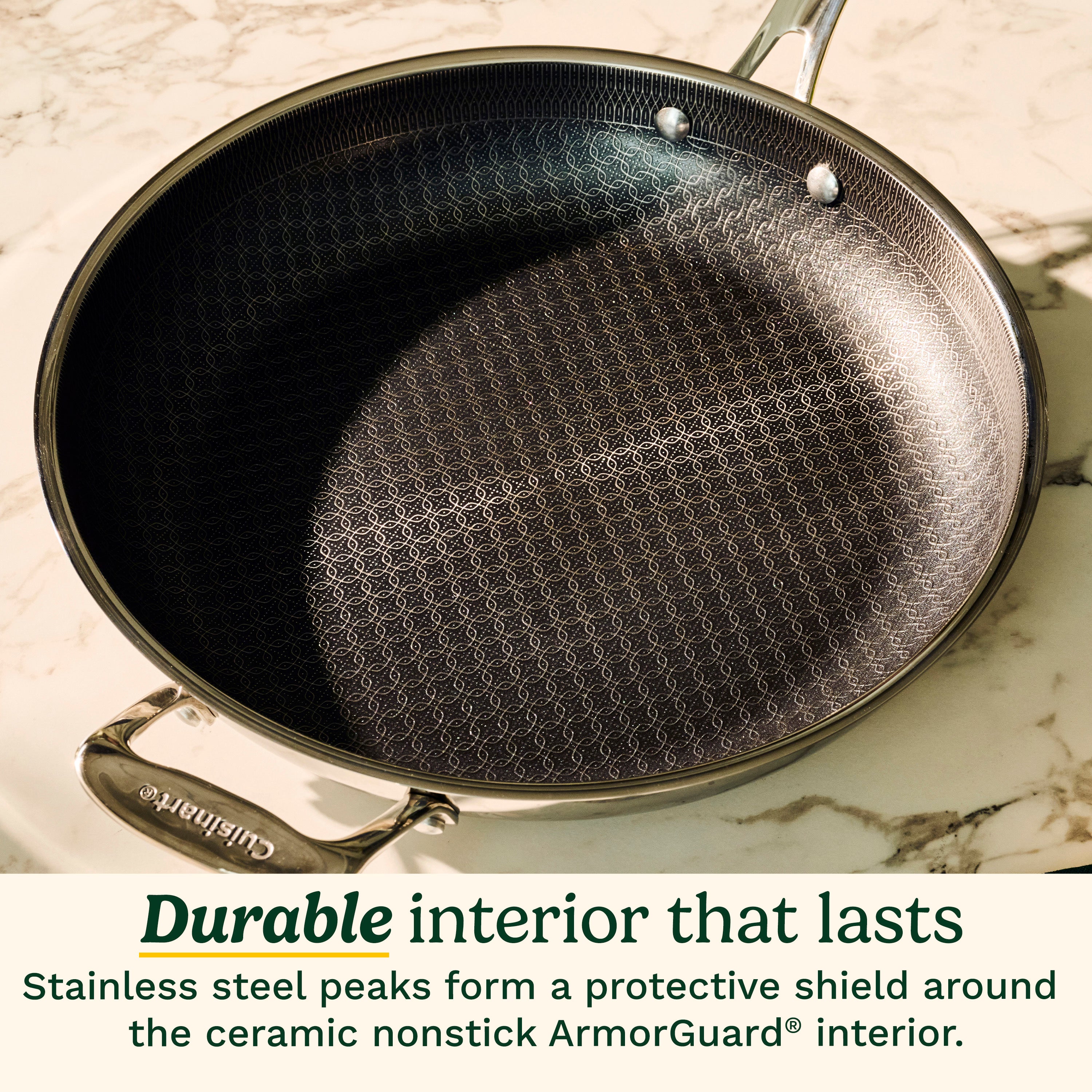 FusionPlus™ Stainless Steel 12" Round Griddle with Stick Handle