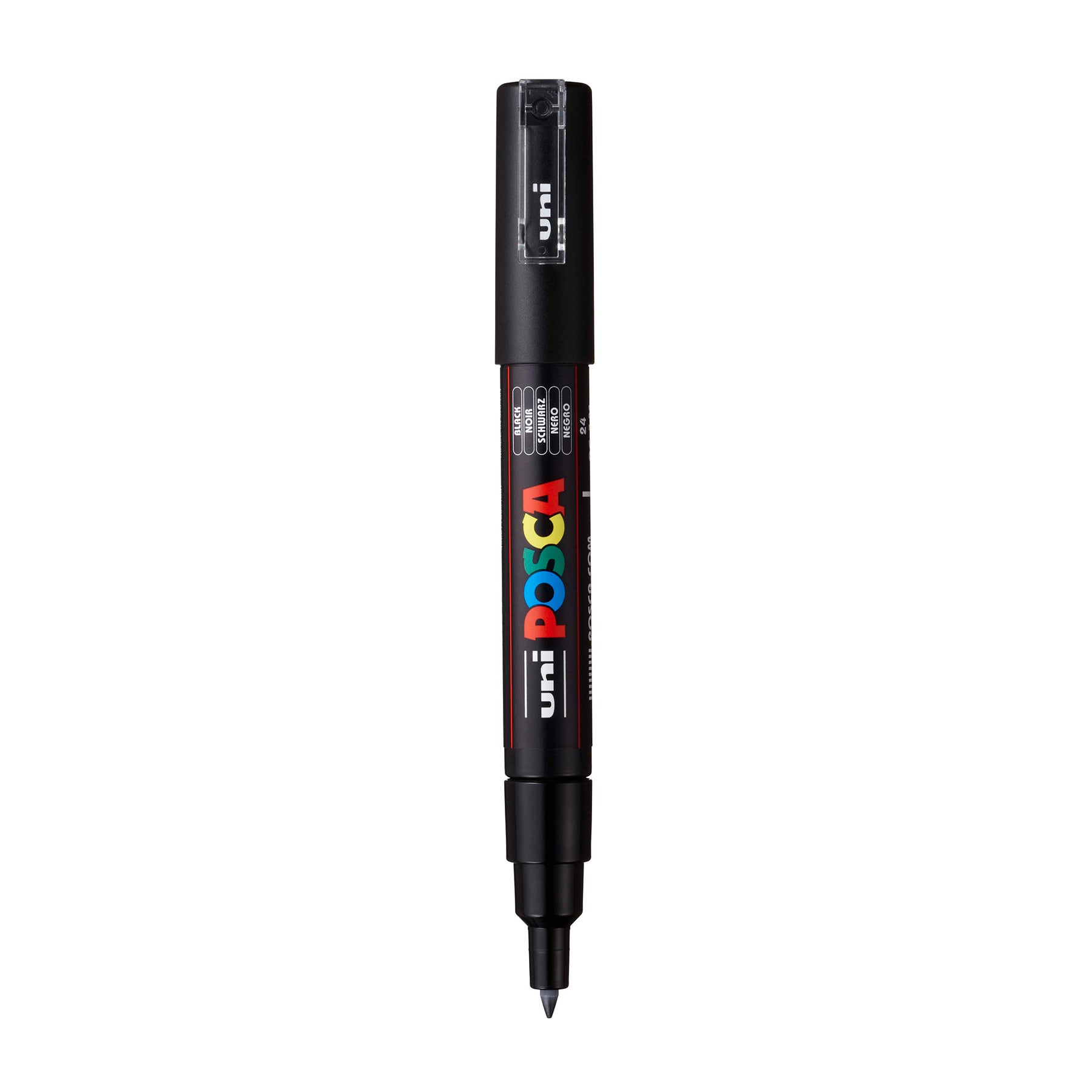 uni® POSCA PC-1M Water-Based Paint Markers, Extra Fine Tip (0.7mm), Black
