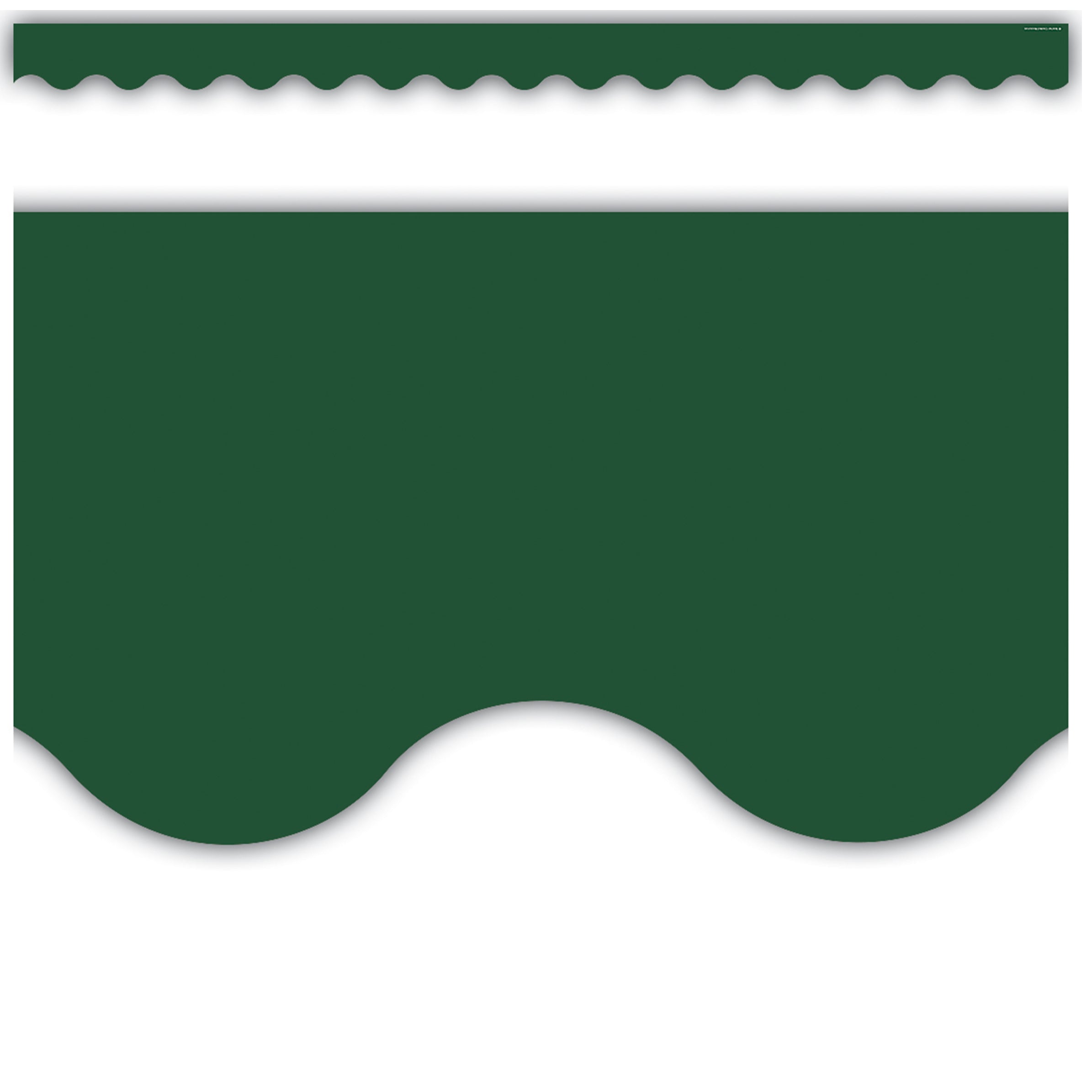 Pine Green Scalloped Border Trim, 35 Feet