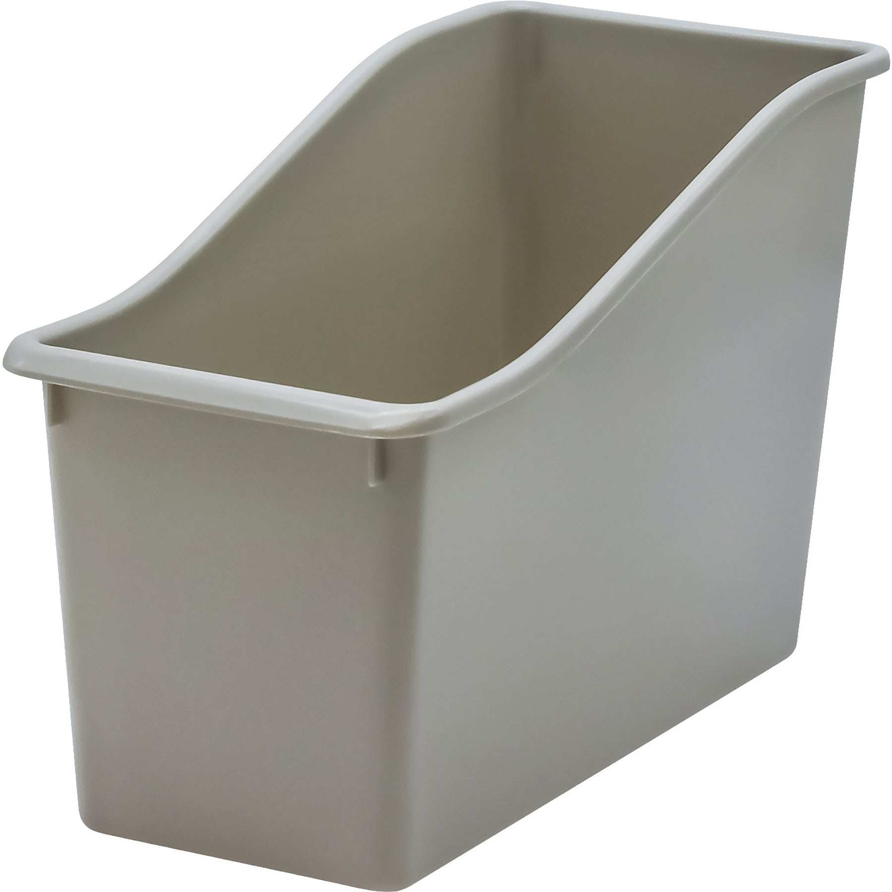 Plastic Book Bin, Gray