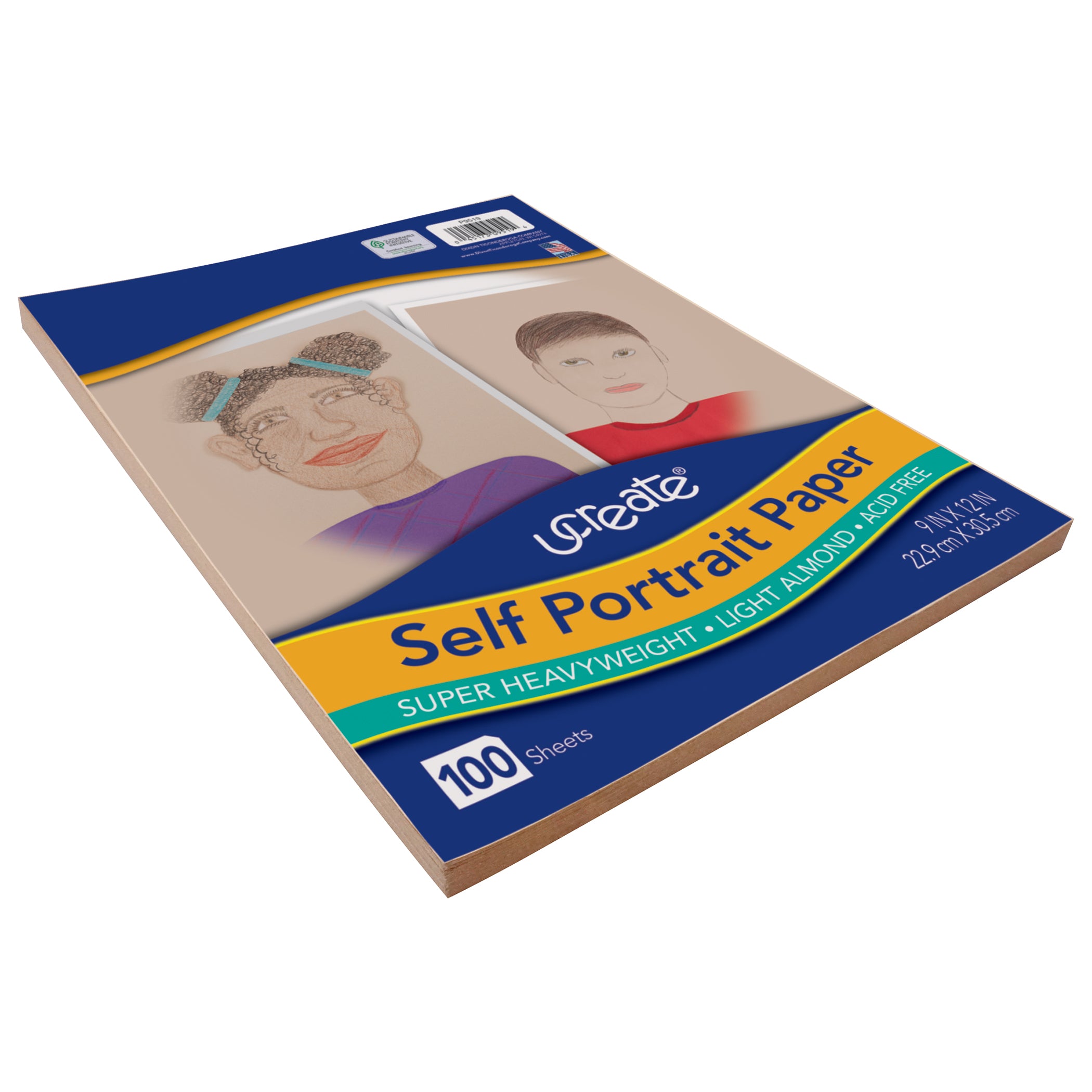 Self Portrait Paper, Light Almond, 9" x 12", 100 Sheets