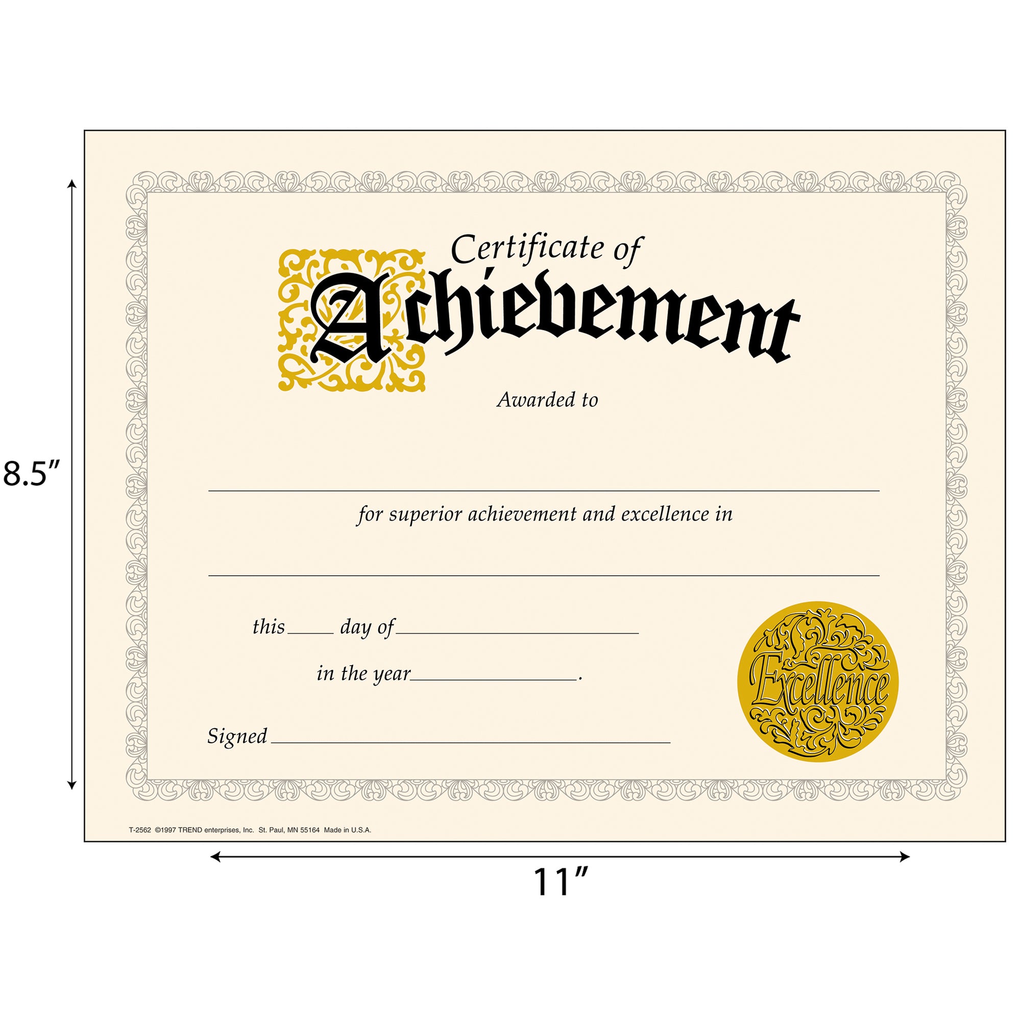 Certificate of Achievement Classic Certificates, 30 ct