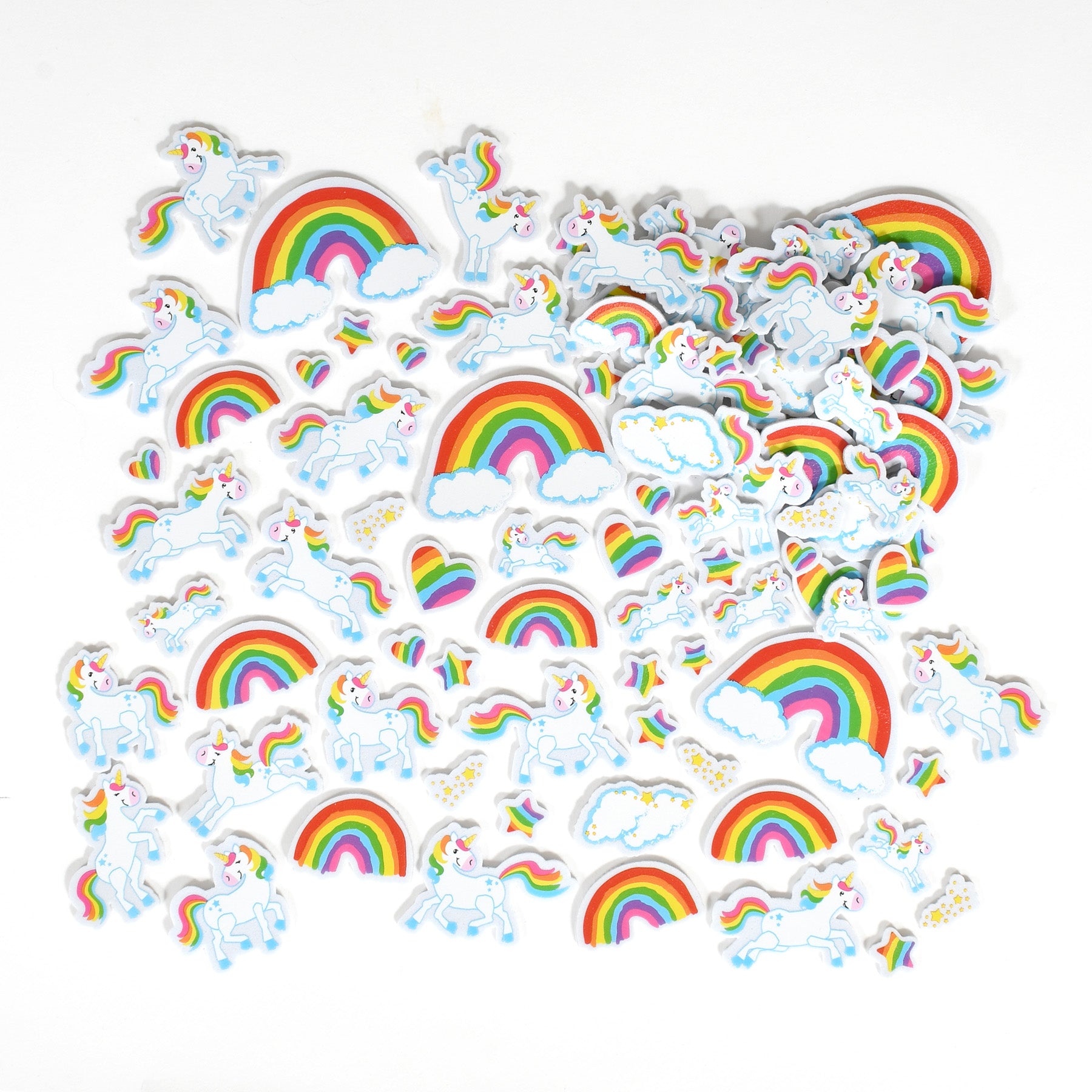 Foam Stickers - Unicorns and Rainbows - Pack of 180