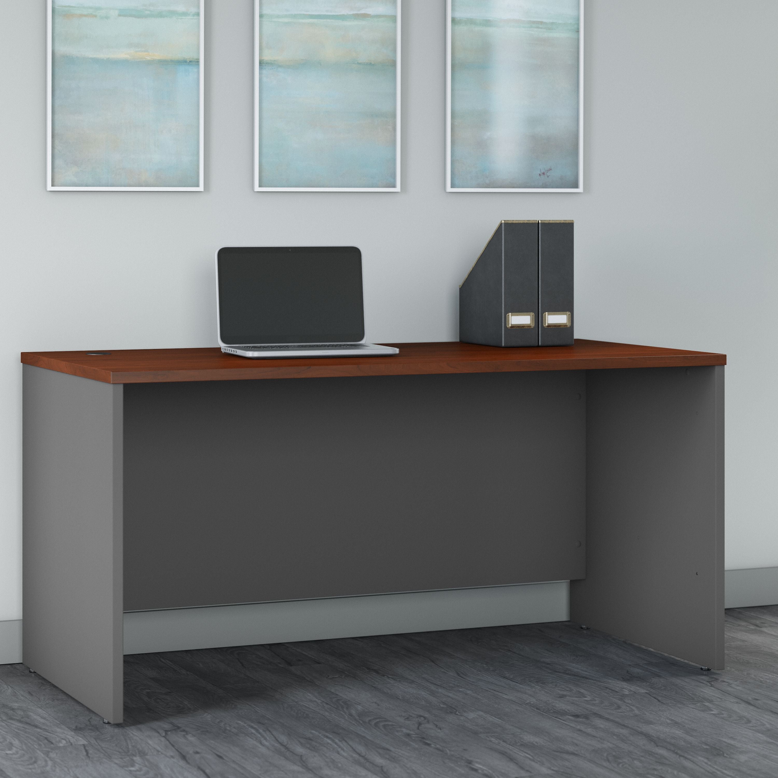 Bush Business Furniture Series C 60W x 30D Office Desk in Hansen Cherry - 59.45" Width x 29.37" Depth x 29.84" Height
