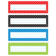 Polka Dots Desk Toppers® Name Plates Var. Pk., 32 ct