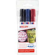 edding 1455 Calligraphy Marker With Flexible Nib - Set of 3 - Assorted