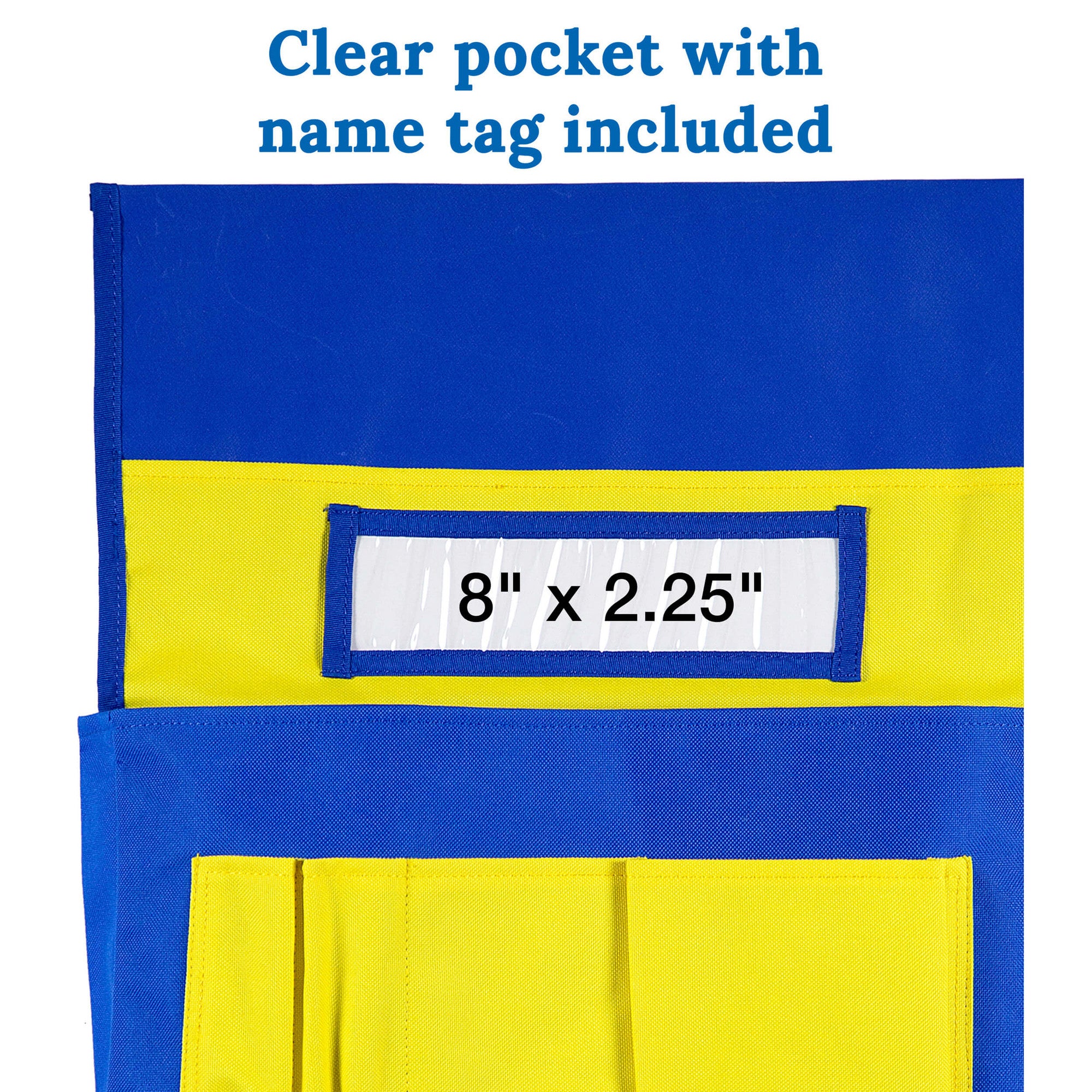 Chairback Buddy™ Pocket Chart, Blue/Yellow