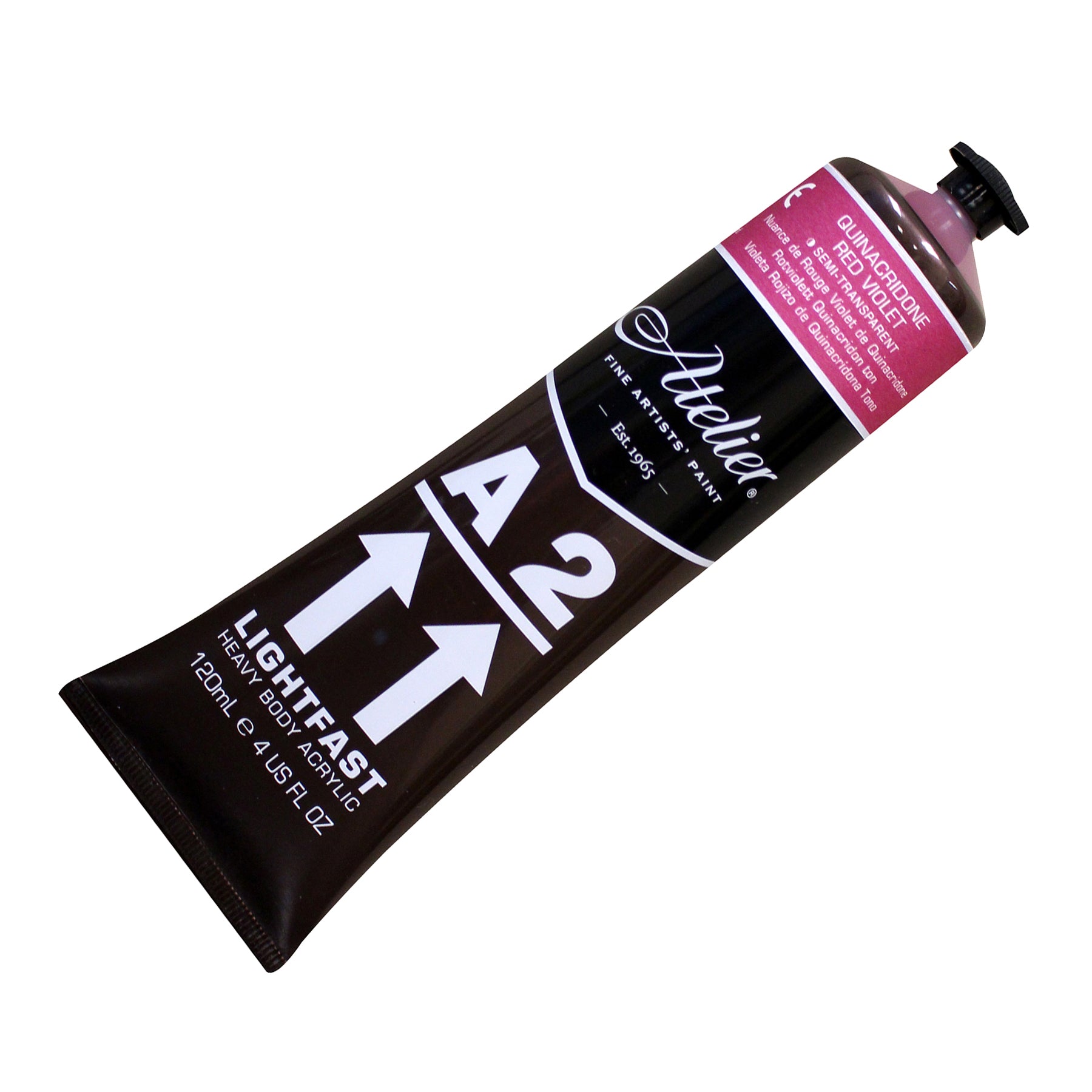 A2 Heavy Body Lightfast Artist Acrylic, 4 oz., Quinacridone Red Violet Hue