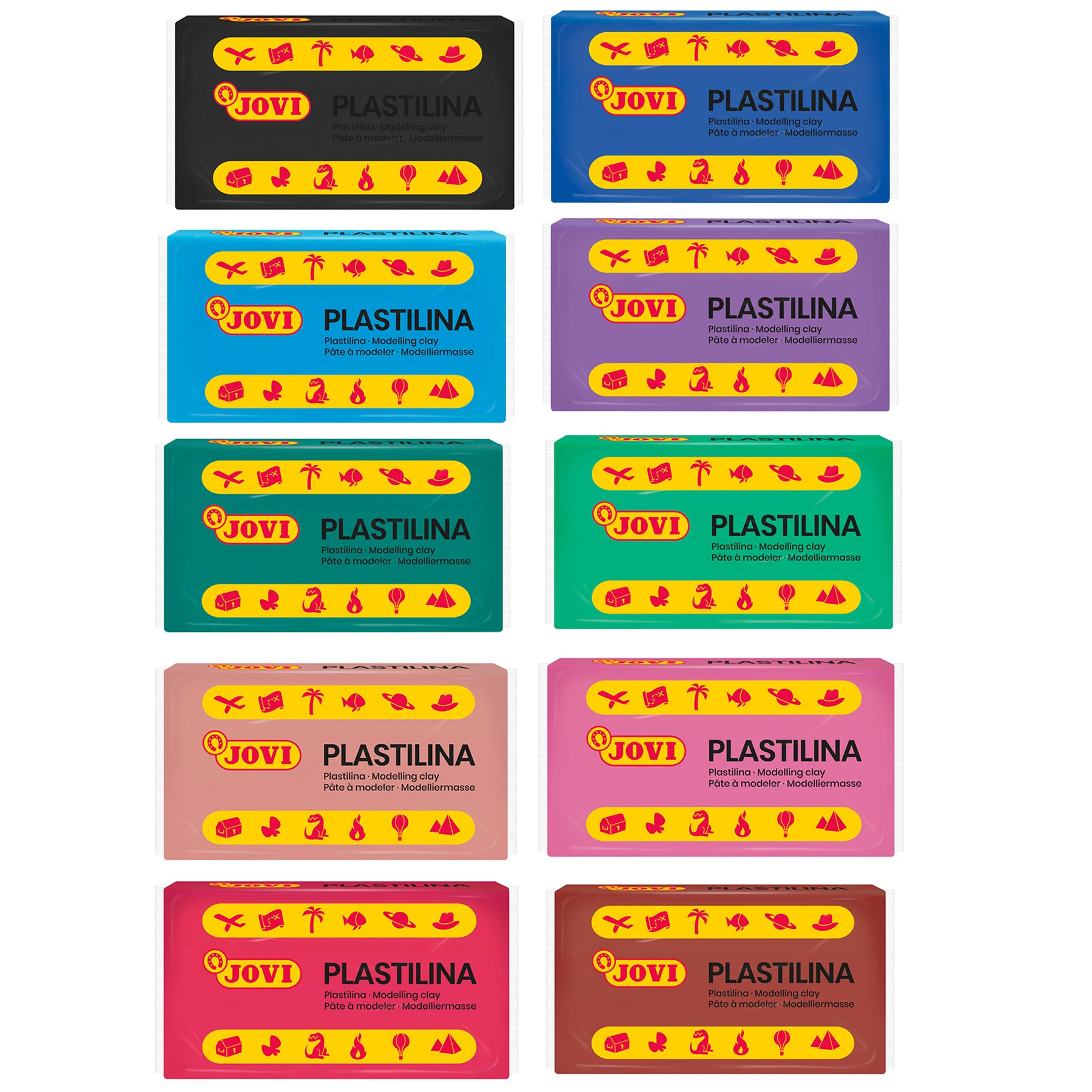 Plastilina Modeling Clay, Display Box of 30 Bars, Standard Colors