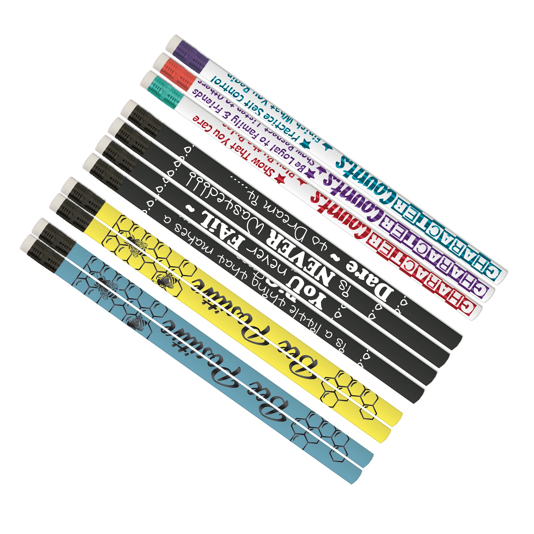 Teacher Character Pencils Assortment, Pack of 144