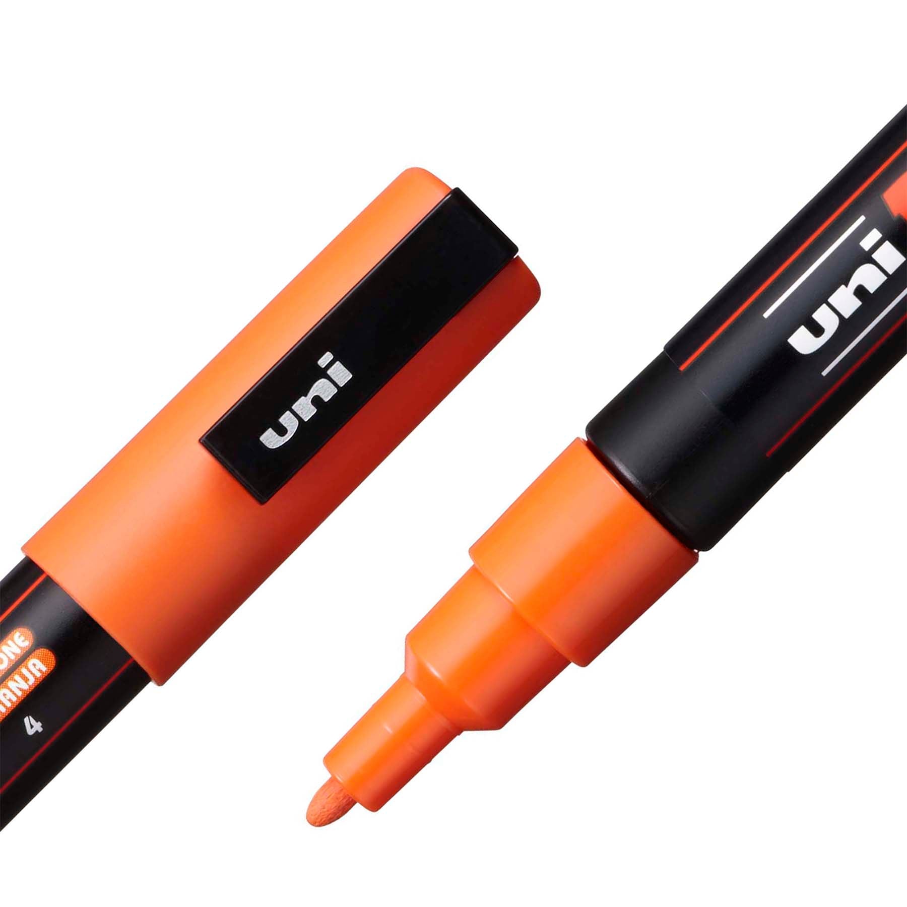 uni® POSCA PC-3M Water-Based Paint Markers, Reversible Fine Tip (0.9-1.3mm), Orange