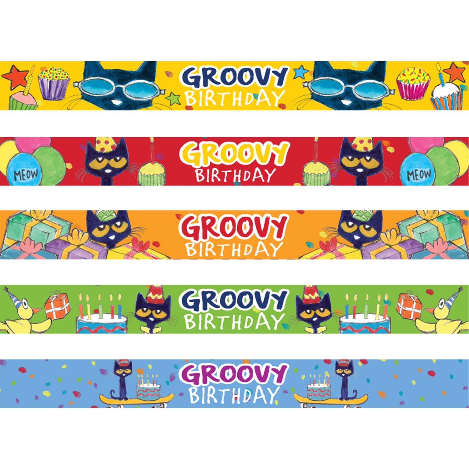 Pete the Cat® Groovy Birthday Slap Bracelets