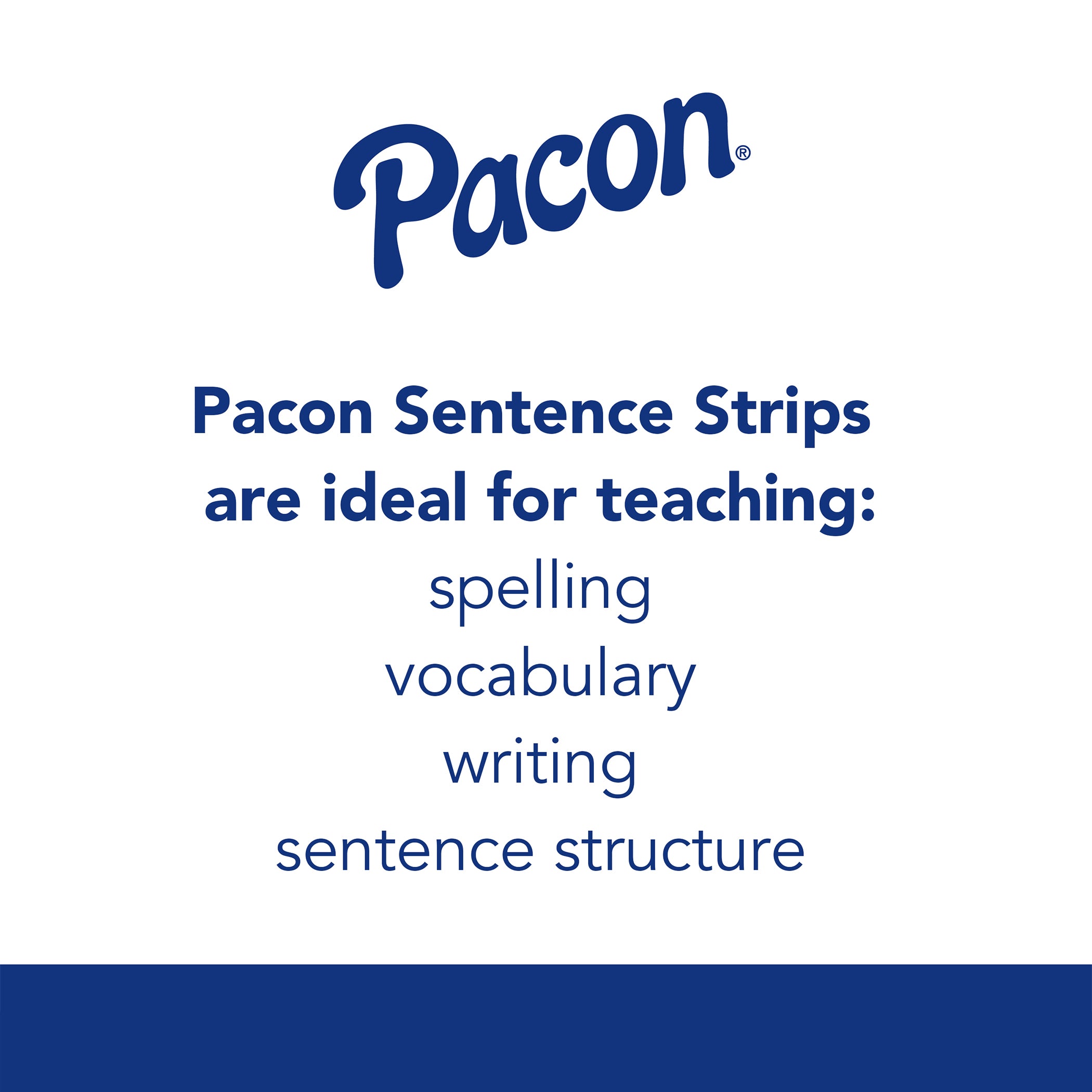Sentence Strips, White, 1-1/2" Ruled, 3" x 24", 100 Strips