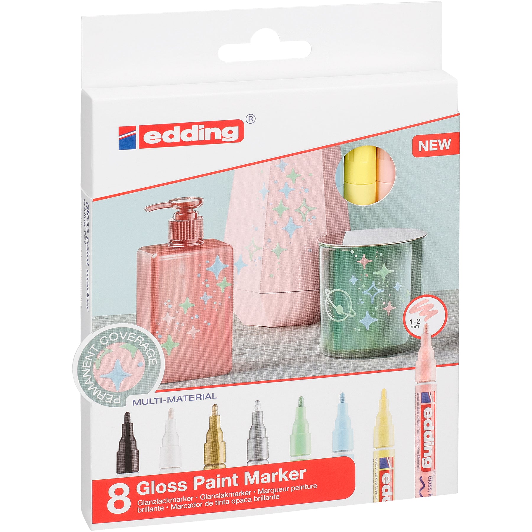 edding 751 Gloss Paint Marker - Set of 8 - Pastel