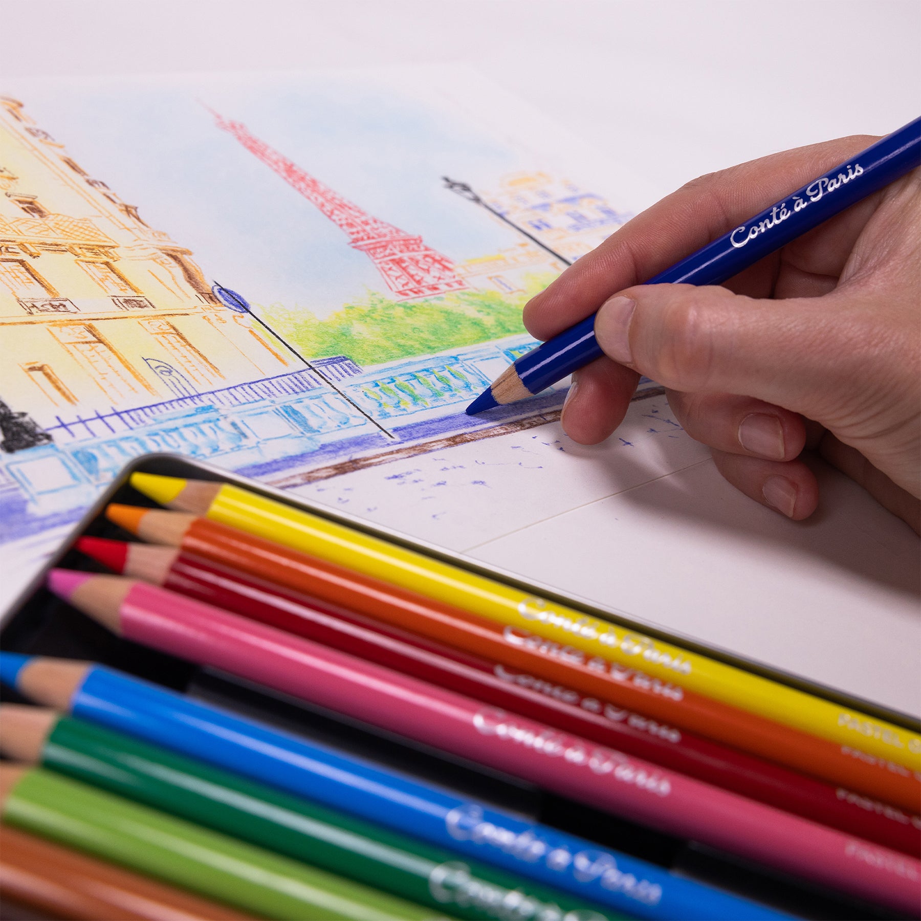 Pastel Pencils, Assorted Tin, Set of 12