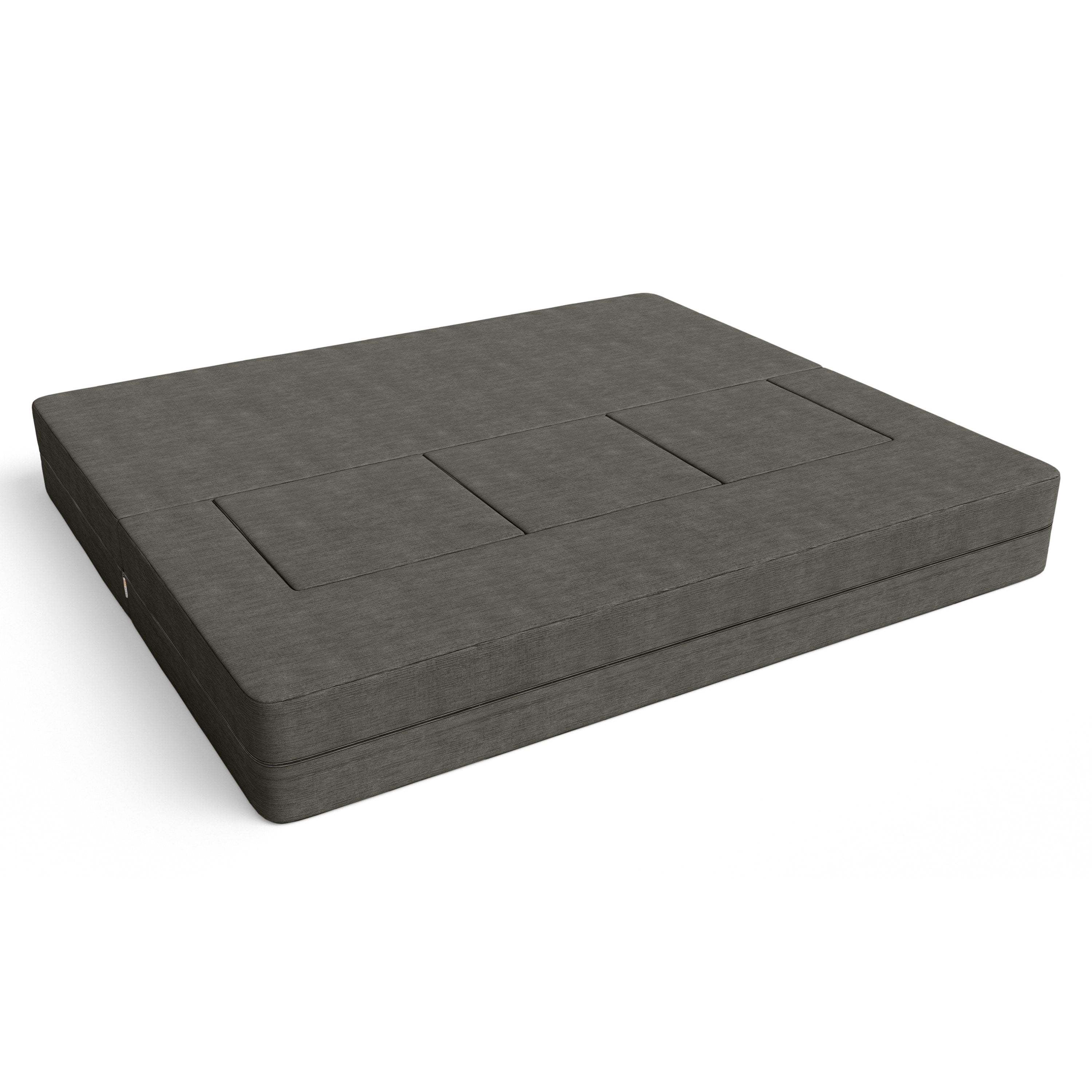 Jaxx Zipline Convertible Sleeper Sofa & Three Ottomans/California King-Size Bed, Textured Microvelvet - Camel