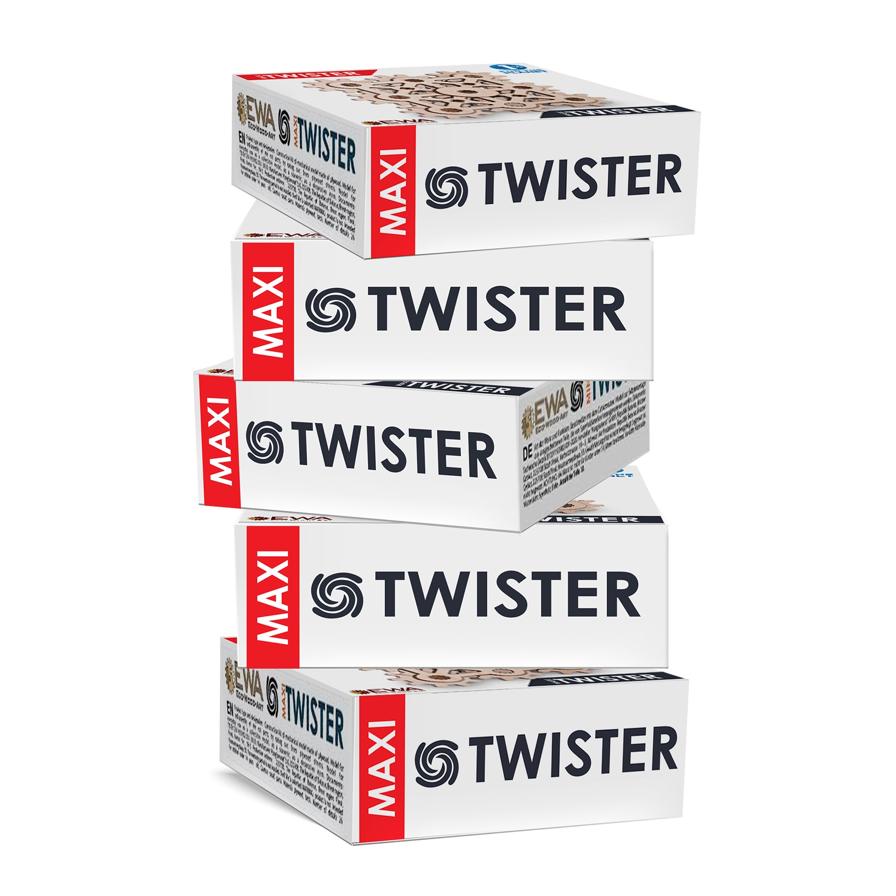 Twister Maxi Fidget, 3D Wooden STEM Building Kit, Pack of 5
