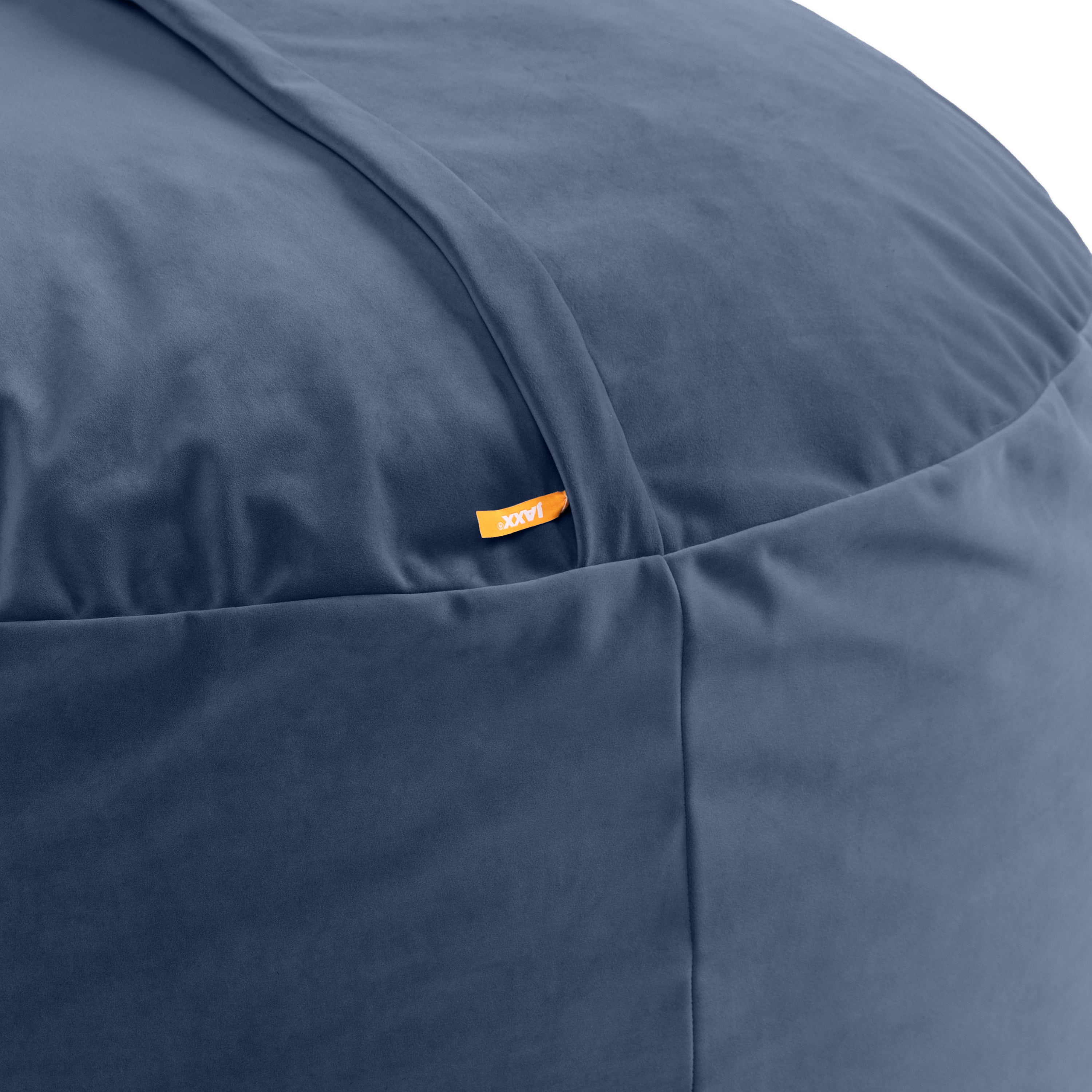 Jaxx 4 Foot Saxx - Large Round Bean Bag Chair for Adults - Lush Velvet Navy Blue