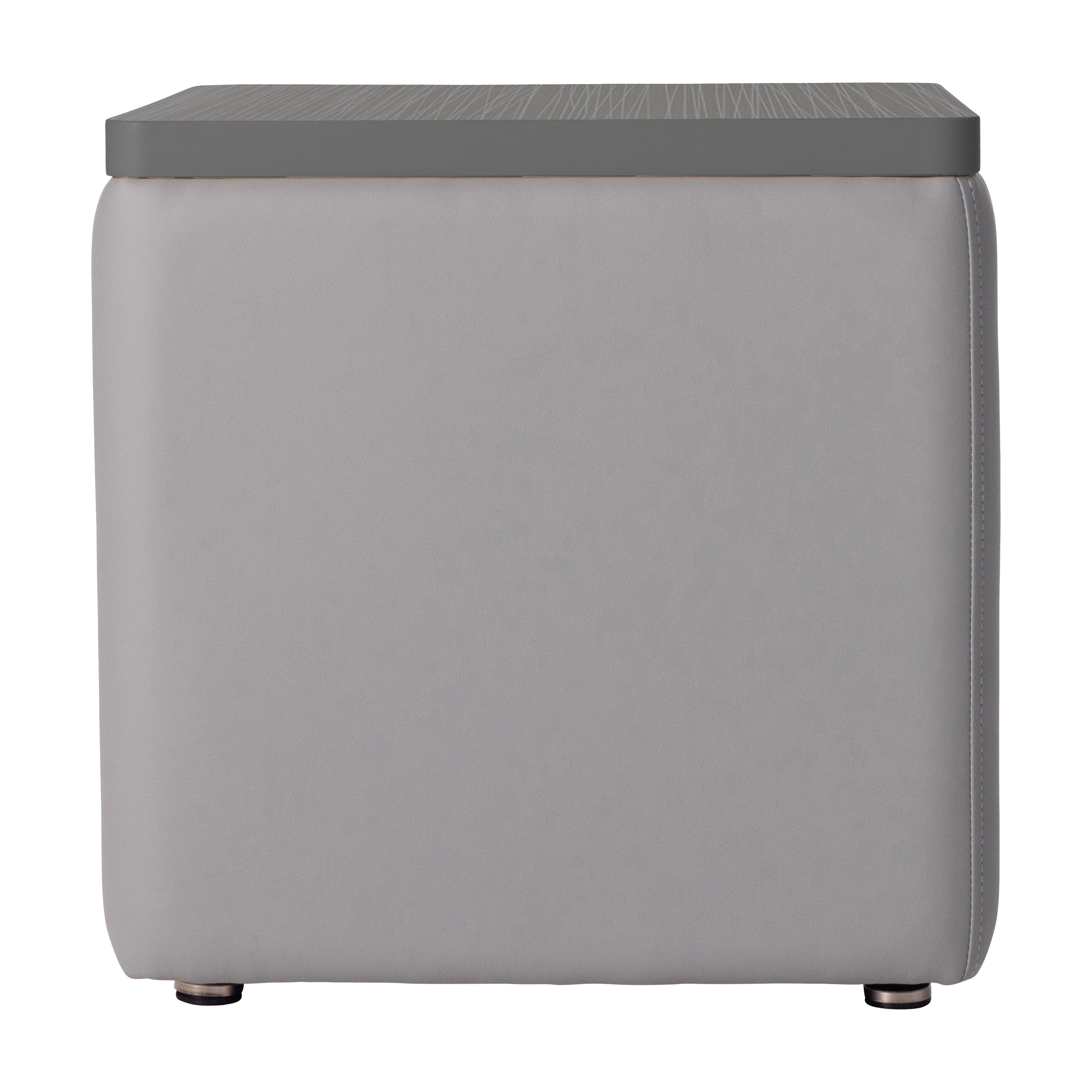 Pro Series Upholstered 18" x 18" Square Ottoman Table 18" Height - Gray/Cosmic Strandz