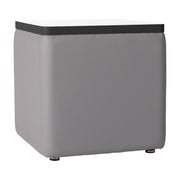 Pro Series Upholstered 18" x 18" Square Dry-Erase Ottoman Table 18" Height - Gray/Whiteboard