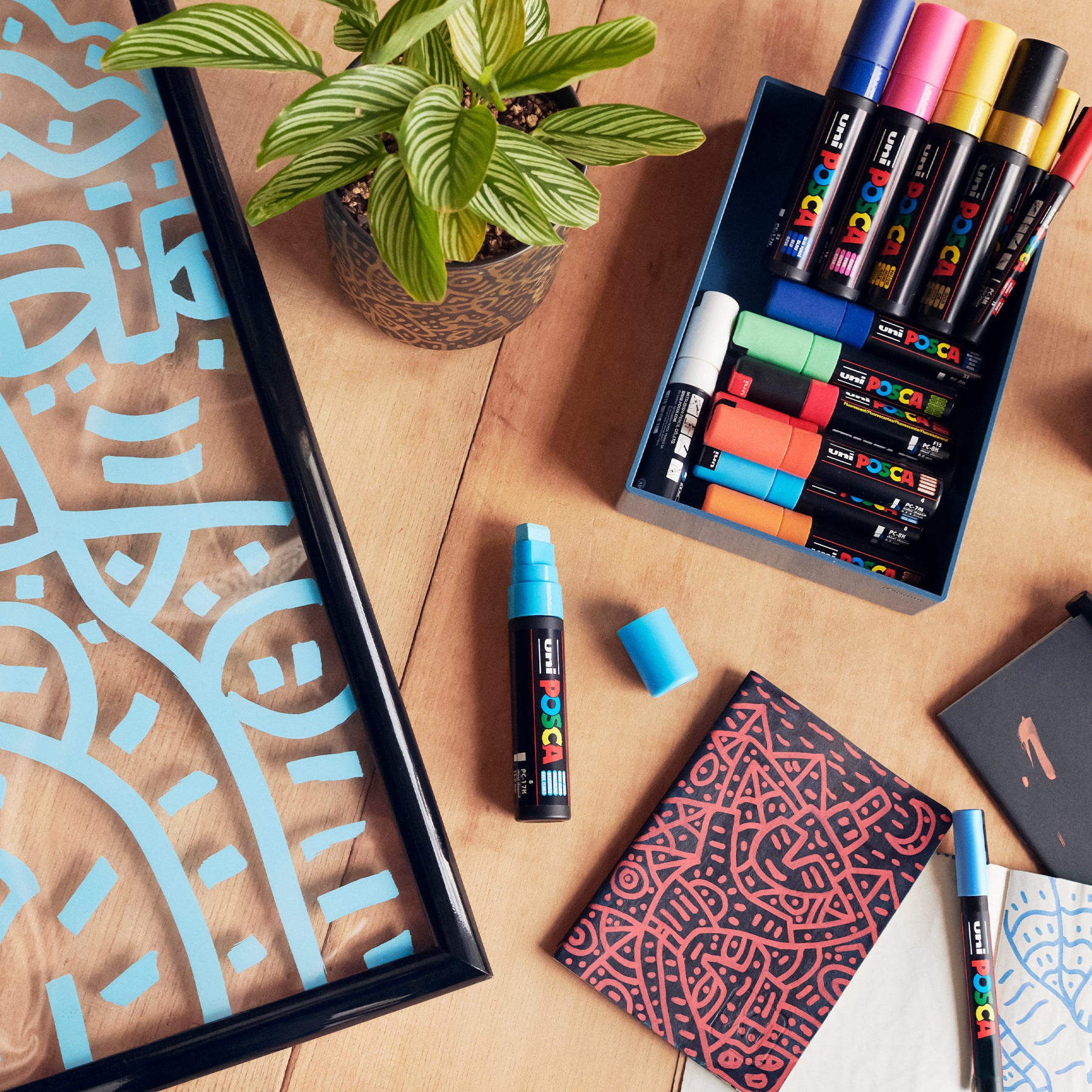 uni® POSCA PC-17K Water-Based Paint Markers, Extra Broad Tip (15mm), Black