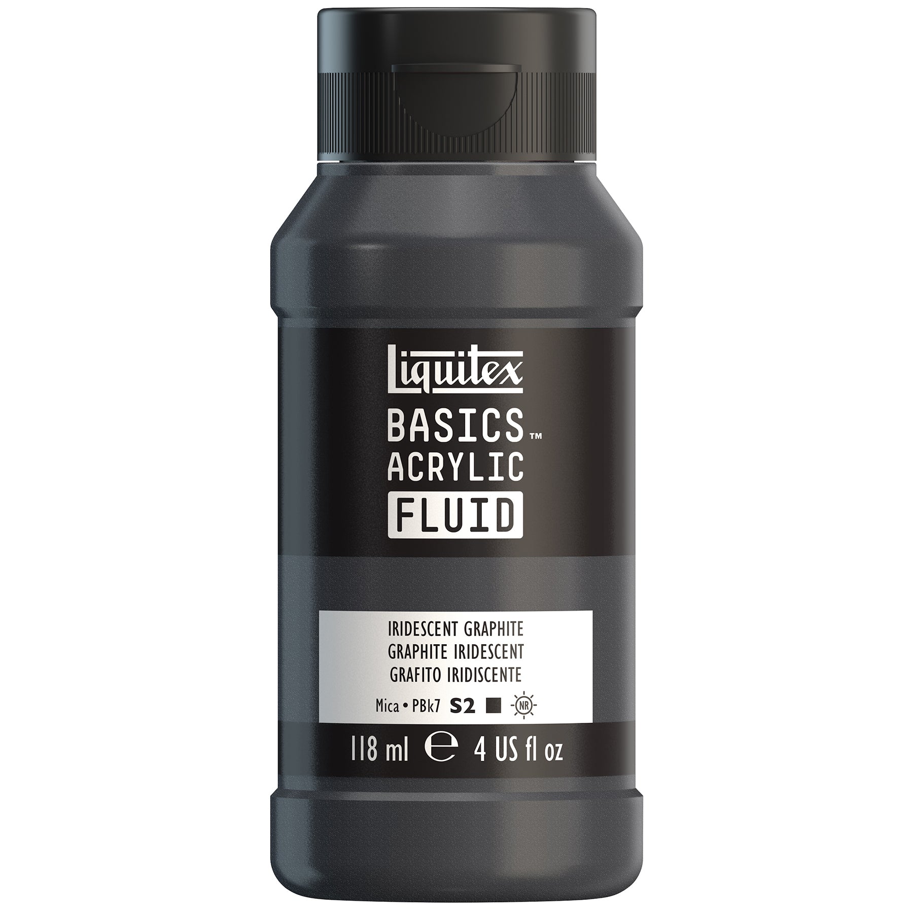 LQ BASICS Acrylic Fluid 118ml Bottle -  Iridescent Graphite