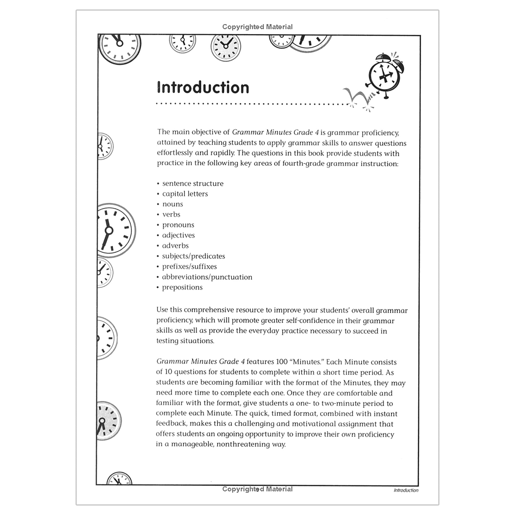 Grammar Minutes Workbook, Grade 4