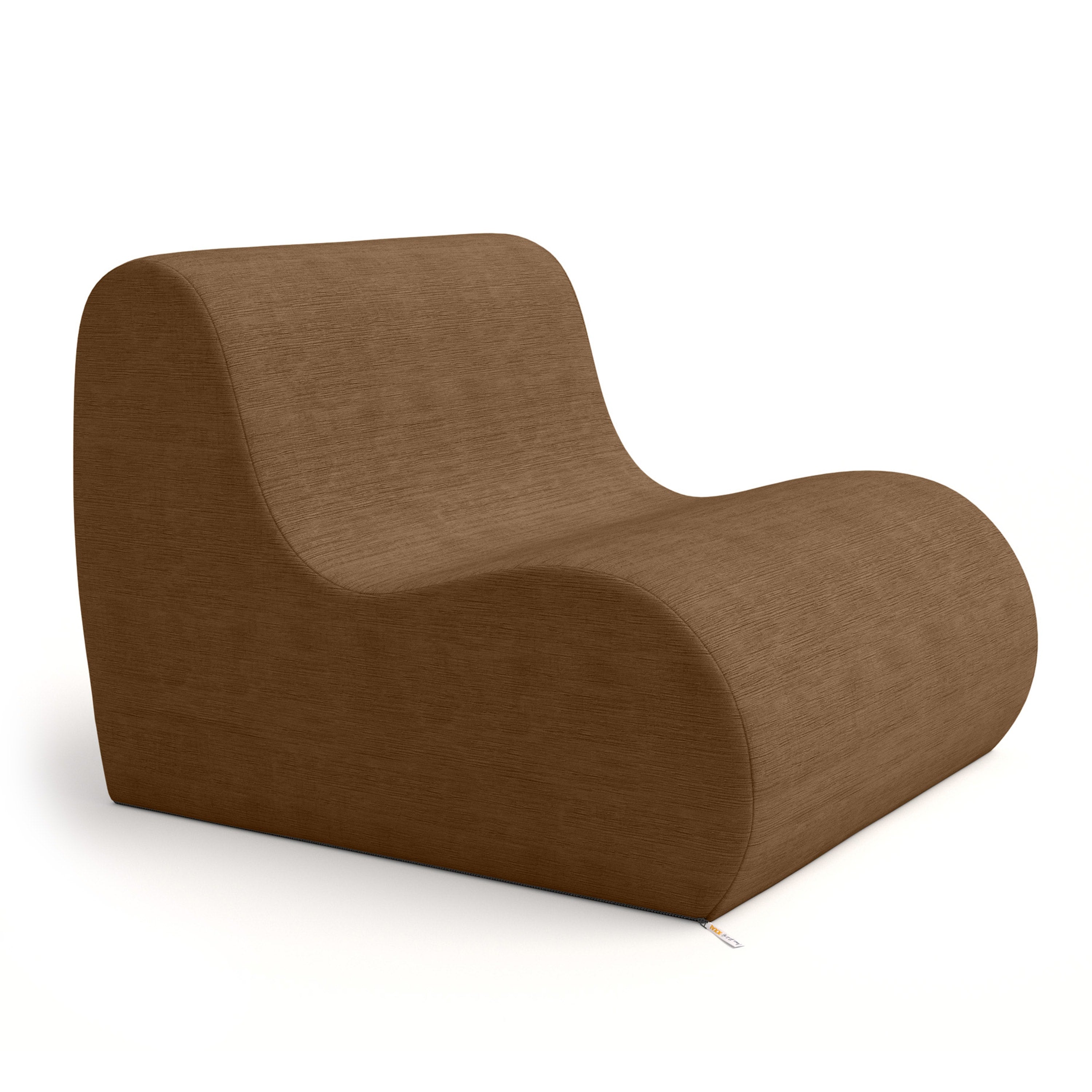 Jaxx Uptown Large Modern Armless Accent Chair, Toffee