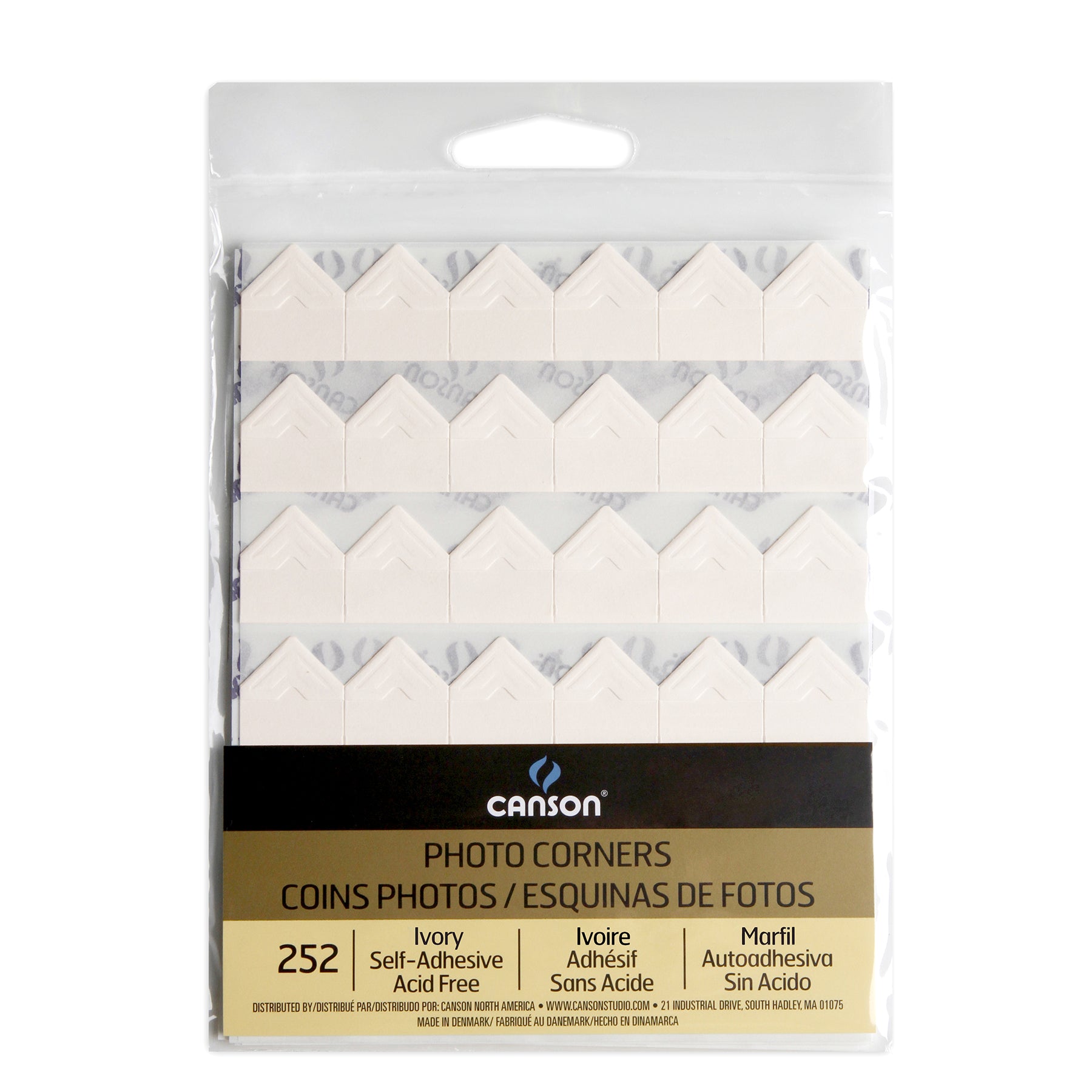 Canson Self Adhesive Photo Corners, Ivory, 252 Piece, 1 Count