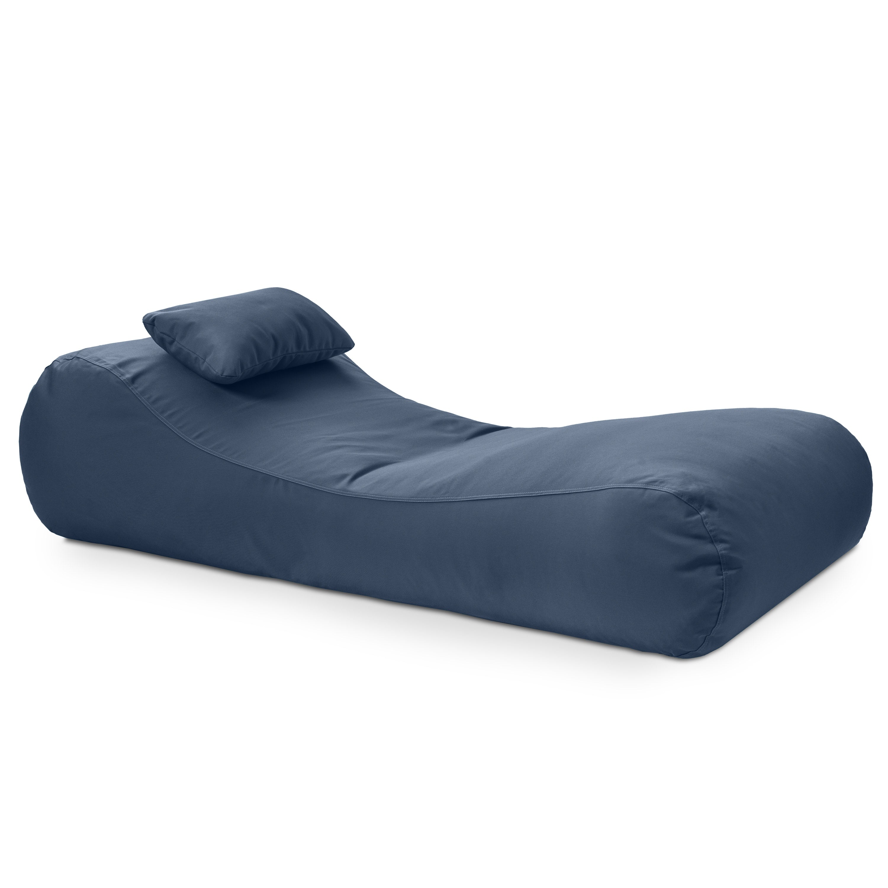 Arlo Outdoor Bean Bag Sun Lounger - Pool and Patio Chaise Recliner, Navy Blue